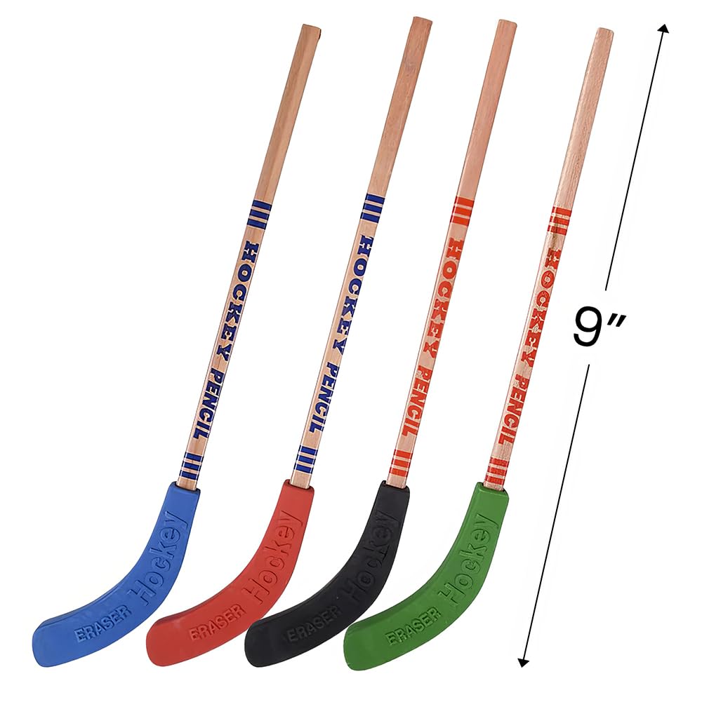 Rhode Island Novelty Hockey Stick Pencils - 12 Pack | Fun Sports-Themed School & Office Supplies for Hockey Fans & Players