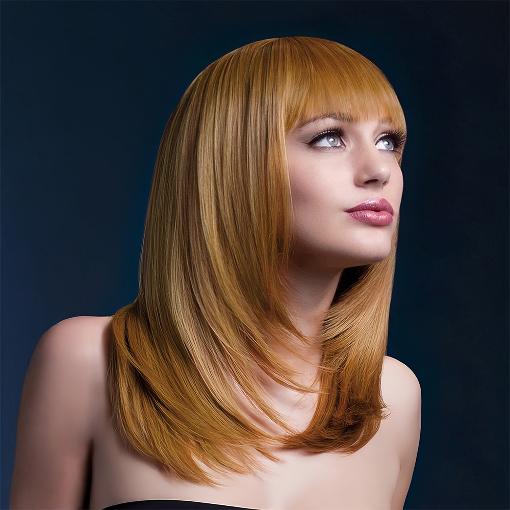 Abell'a Foxy Lady 36cm Straight Synthetic Wig With Bangs - Natural Looking Blonde Cosplay Wig for Halloween, Costume Parties & Daily Fashion