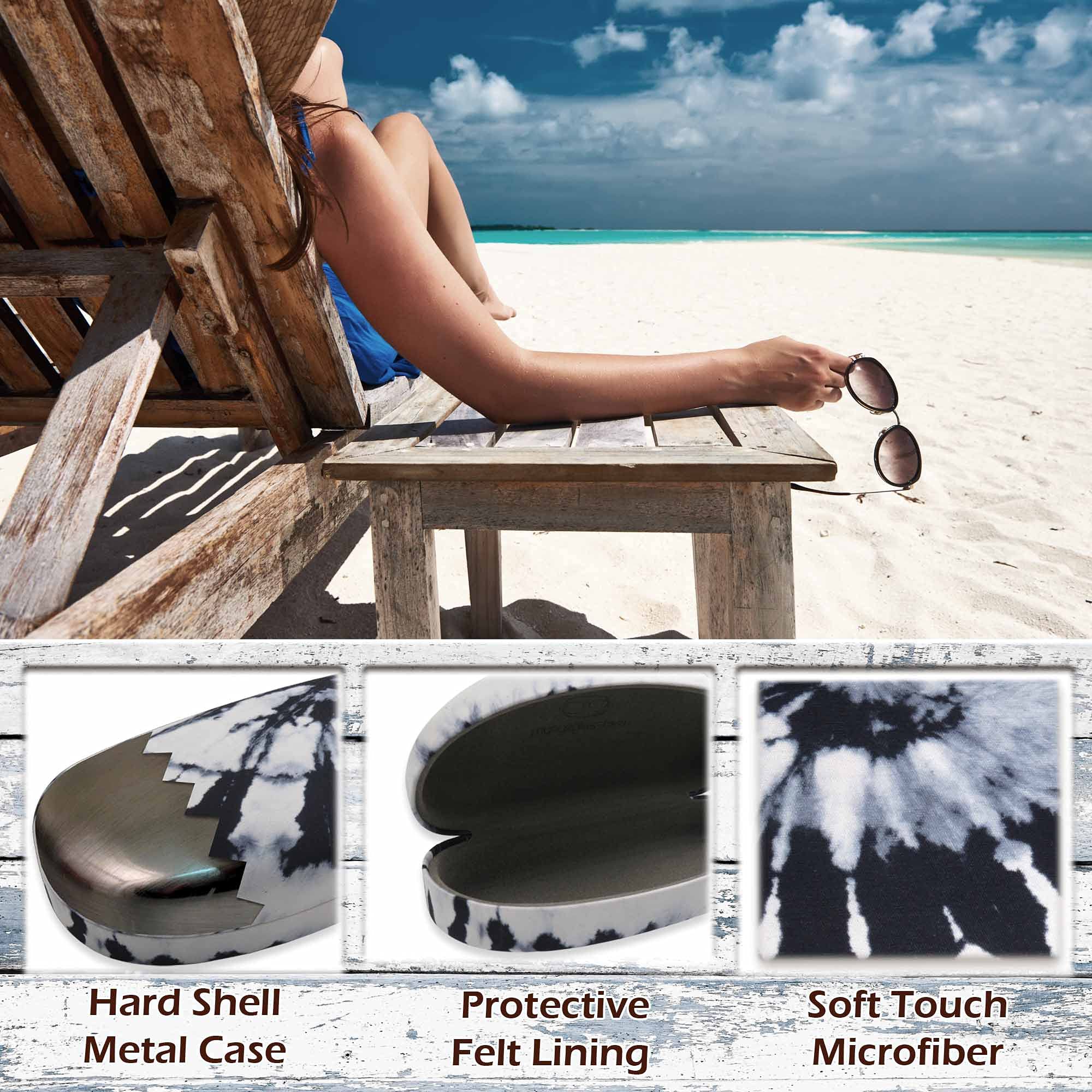 MyEyeglassCase Hard Sunglasses Case - Durable Hard Shell Eyeglass Holder for Women & Men - Large Protective Glasses Case with Pouch & Cleaning Cloth - Perfect for Travel, Work, and Everyday Use