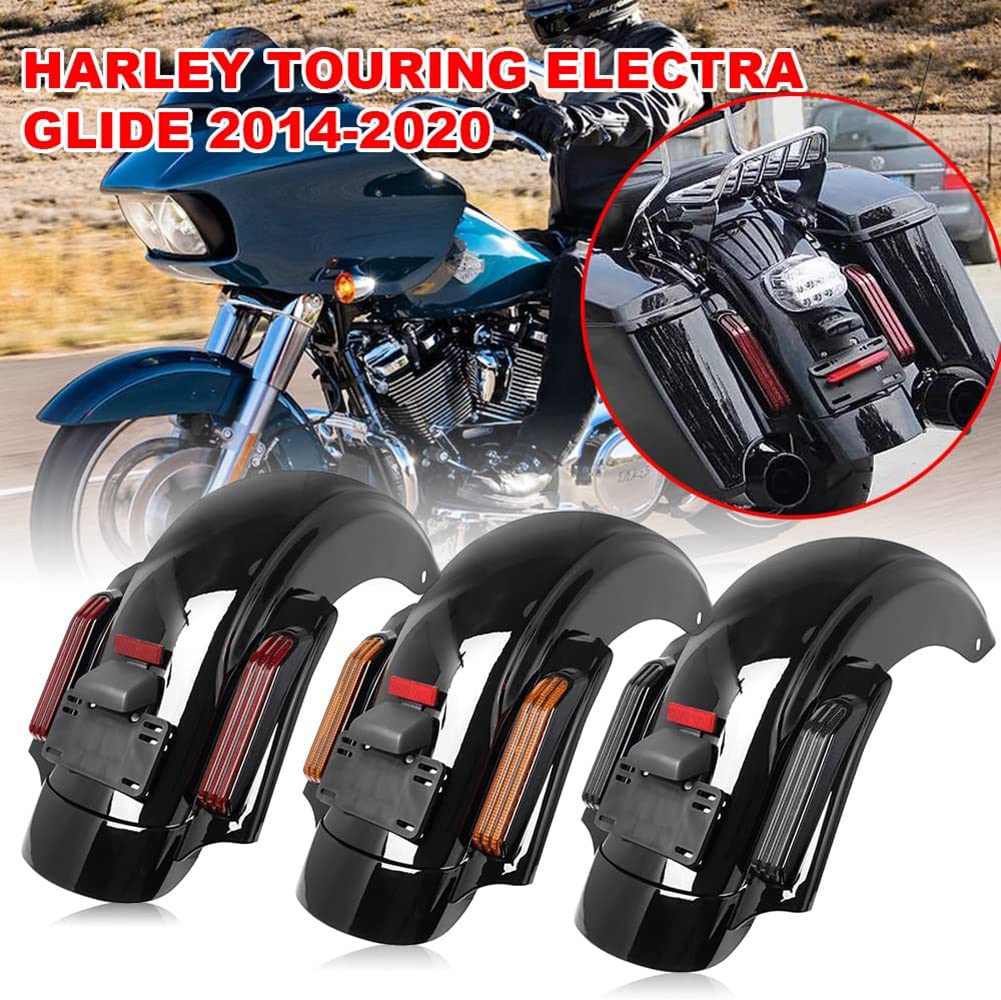 Harley Davidson Touring Rear Fender System - Compatible with Road King, Road Glide, Street Glide & CVO Models 2014-2021 | Durable Black Finish | Perfect for Motorcycle Protection & Customization