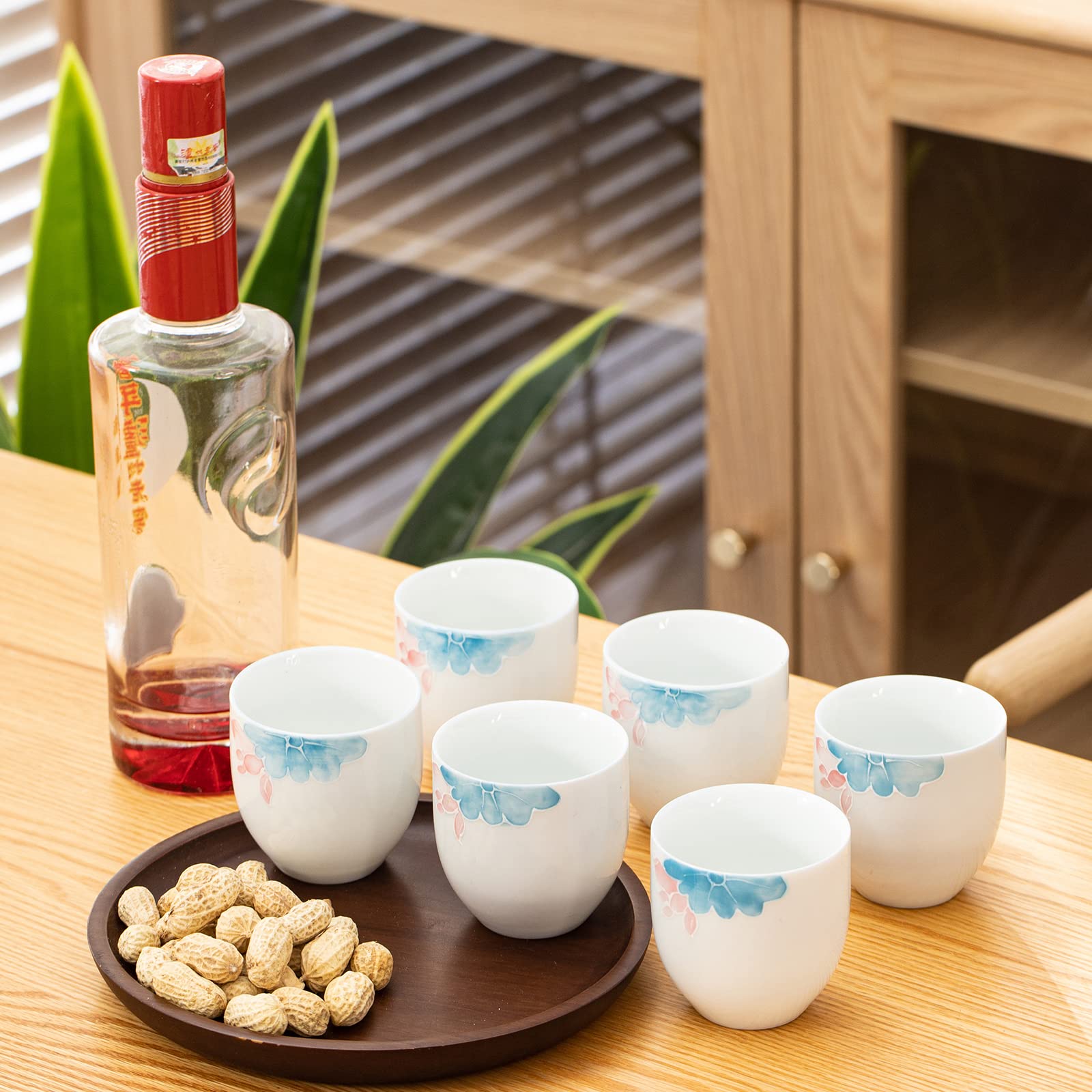 Premium 5oz Porcelain Espresso Cups Set of 6 - Elegant Mini Coffee Mugs & Demitasse Cups for Tea, Latte, Milk - Perfect for Home, Office & Cafe Use