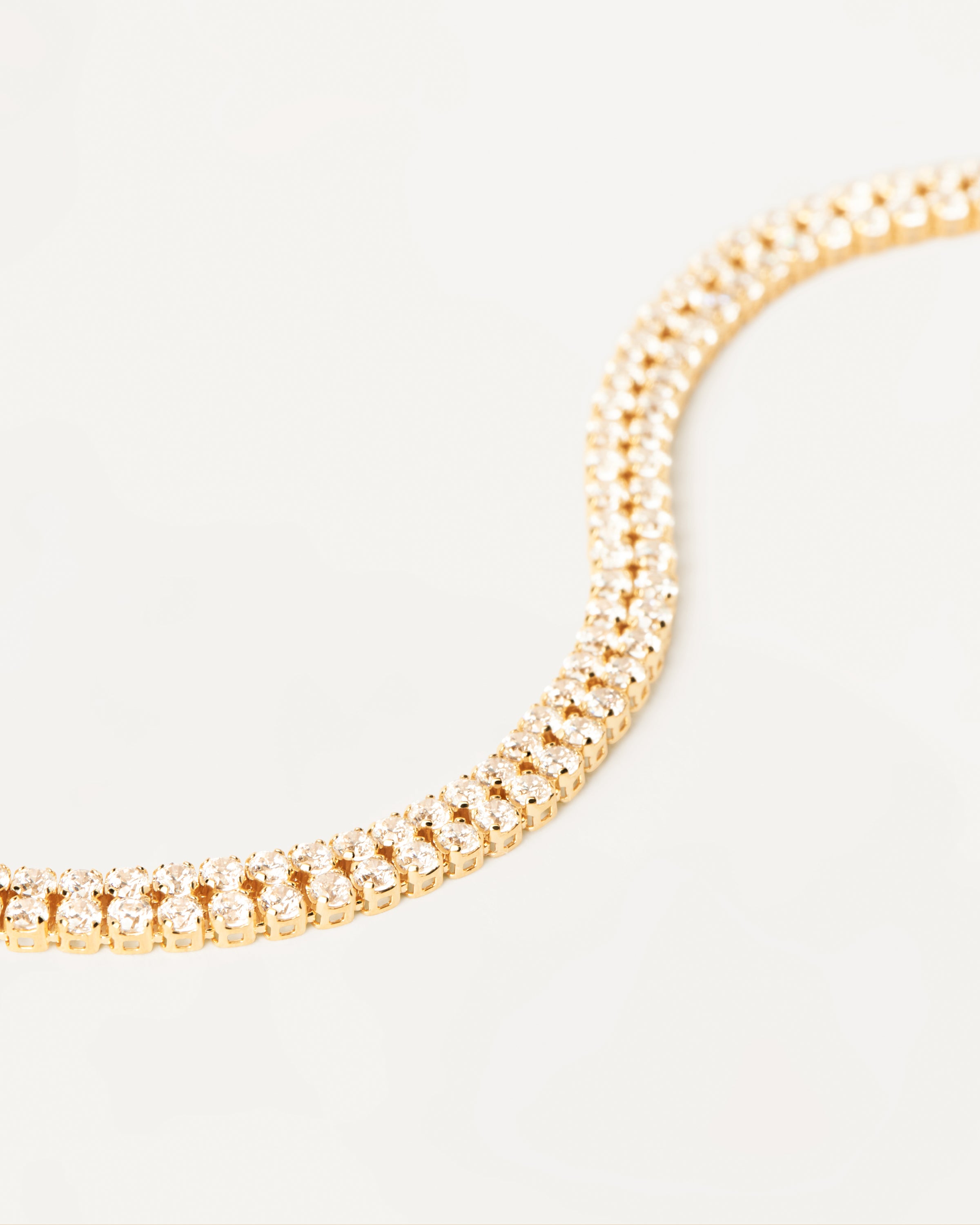 Elegant Diamond & Gold Double Tennis Bracelet for Women - Perfect for Weddings, Parties & Special Occasions