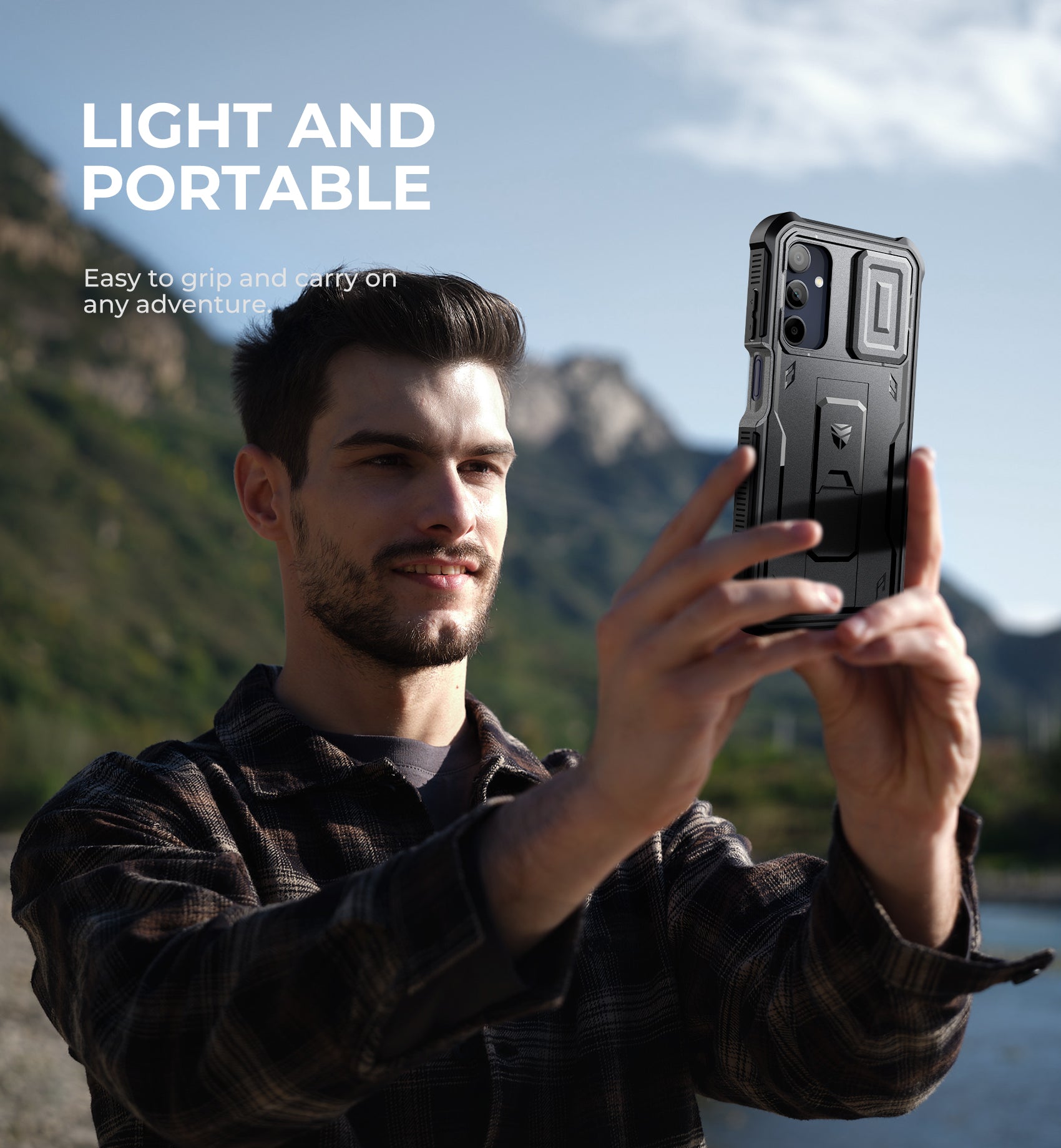 Dexnor Heavy Duty Shockproof Rugged Case for Samsung Galaxy A15 5G with Built-in Screen Protector, Full Body Bumper & Kickstand - Perfect for Outdoor Activities, Work, and Daily Protection