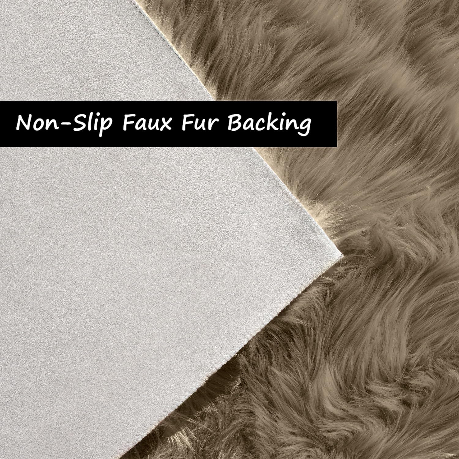 Goolela 6ft Round Faux Fur Area Rug - Light Brown Beige Fluffy Shaggy Rug, Machine Washable Soft Floor Rug for Living Room & Bedroom | Cozy Home Decor, Perfect for Lounge Spaces and Kids Play Areas
