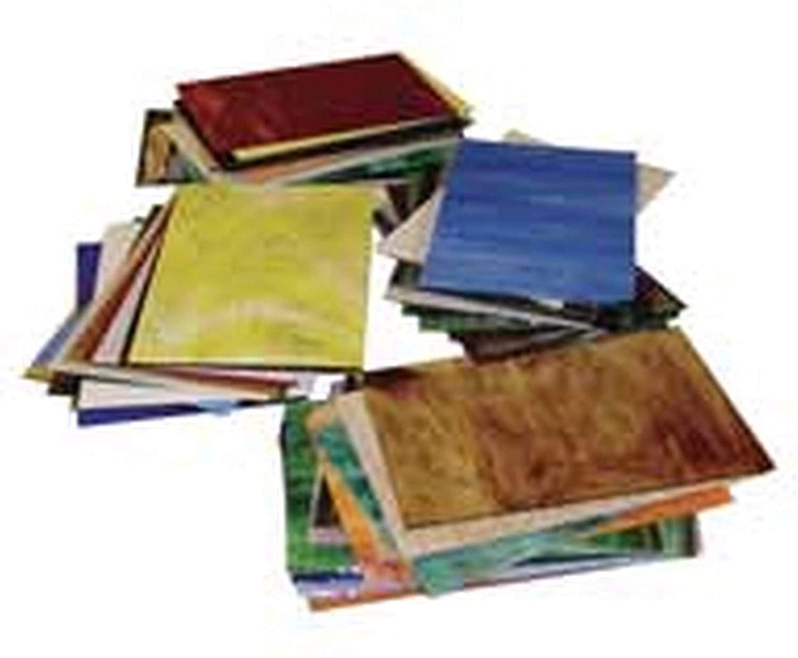 30 Sheets Stained Glass for Mosaic Art - Vibrant Colors & Premium Quality by Sun and Moon Stained Glass - Perfect for DIY Crafts, Home Decor, and Church Window Projects