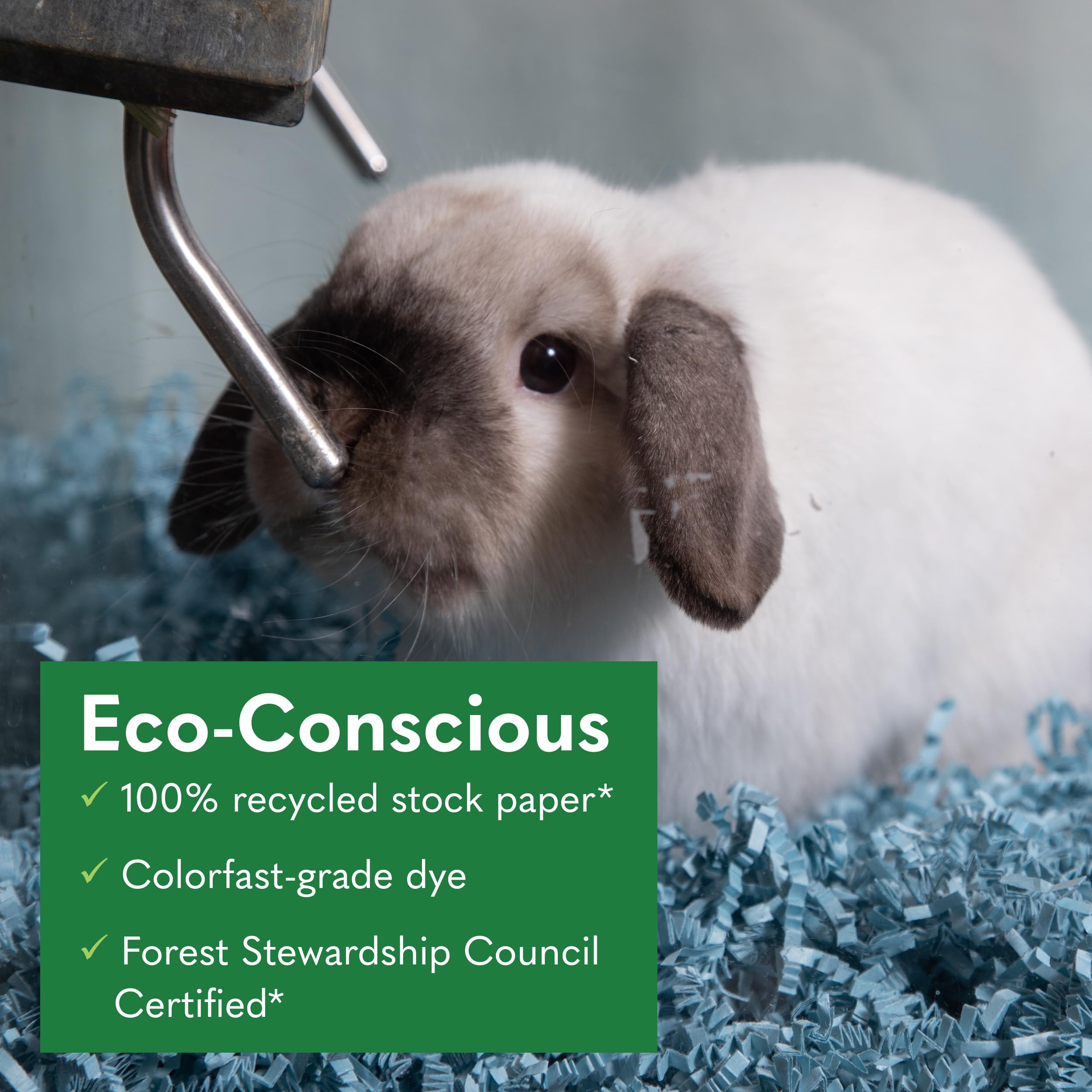 ECO BEDDING 99% Dust Free Paper Bedding for Small Pets and Birds - Blue, 60L | Soft & Safe Nesting Material for Hamsters, Guinea Pigs & Parakeets | Ideal for Cages, Hutches & Aviaries