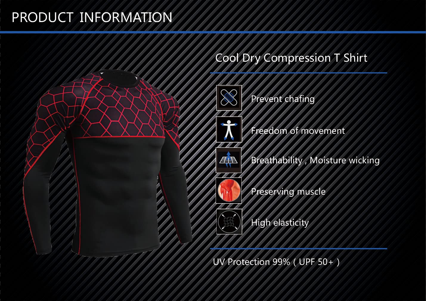 Naturet Compression Pants & Men's Long Sleeve Baselayer Shirt - Athletic Running Fitness Set for Gym, Workout & Outdoor Sports