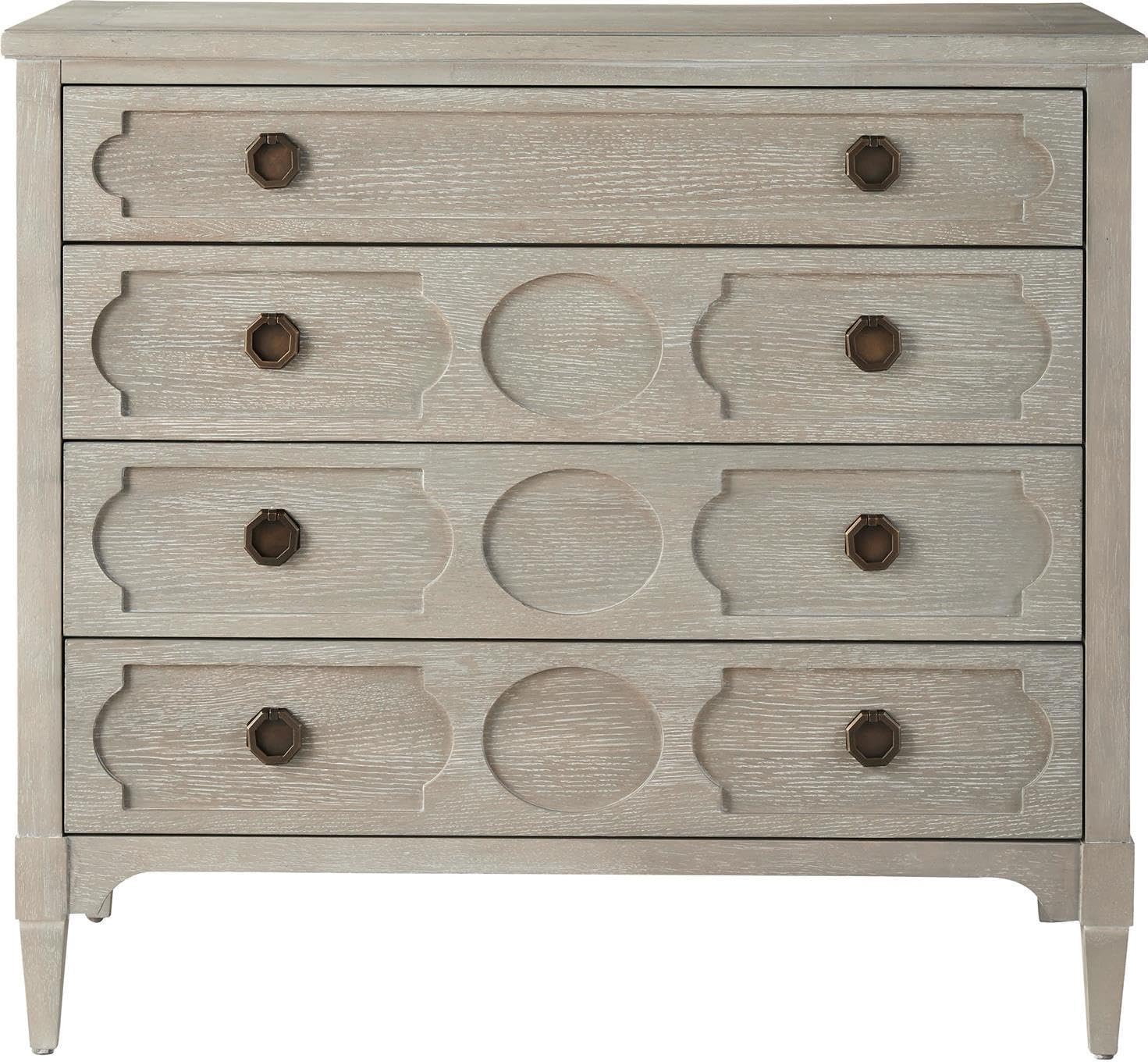 4-Drawer Oak Chest of Drawers - Universal Storage Organizer for Bedroom, Living Room & Office | Solid Wood Dresser with Smooth Gliding Drawers