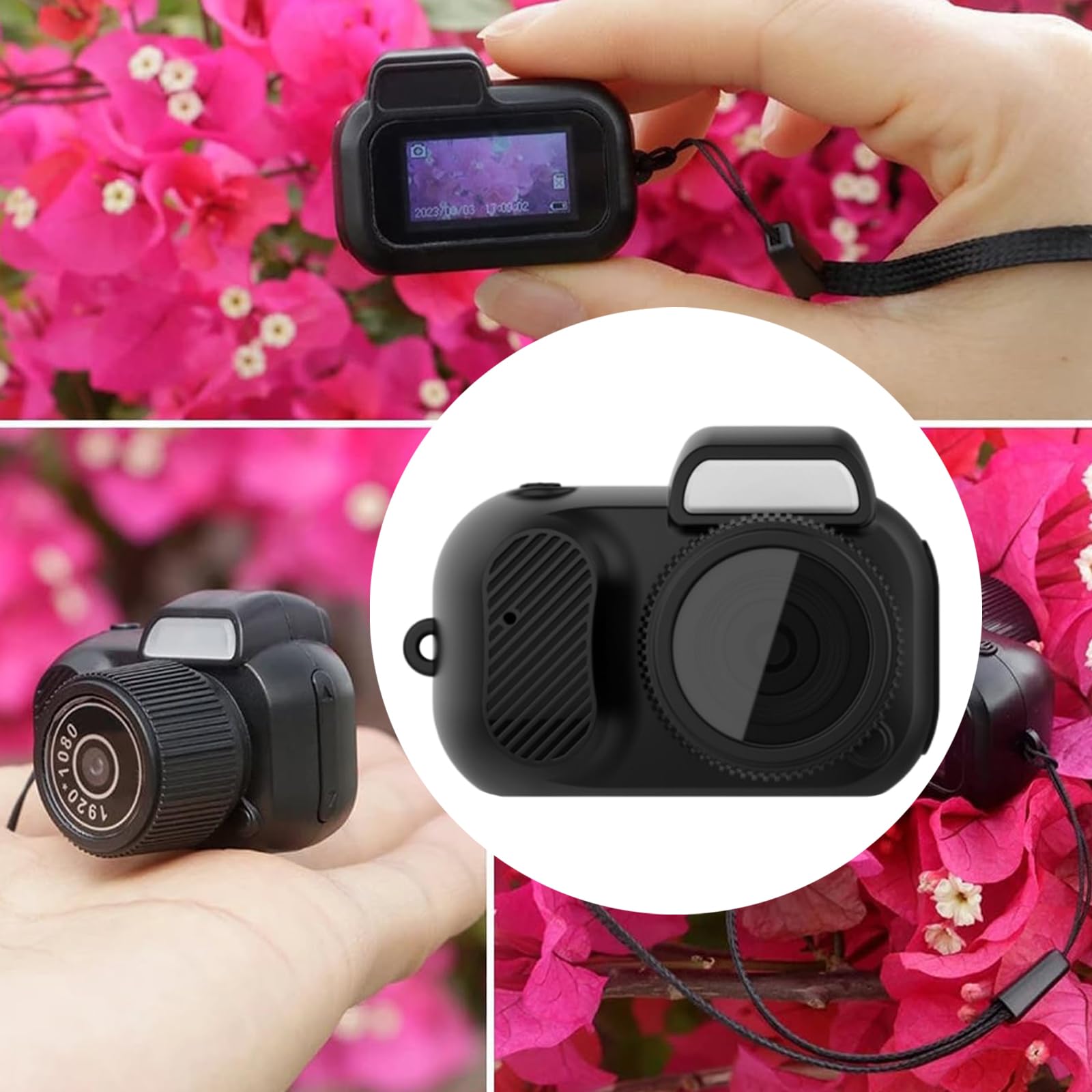 Jeeeun Mini Keychain Camera - World's Smallest HD 1080P Spy Camera with 128GB Storage | Portable Wearable Hidden Cam for Home Security, Travel & Vlogging