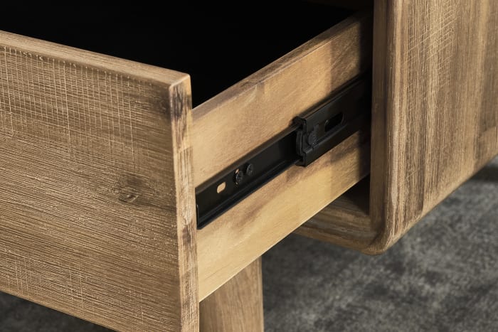 Handmade Modern Coffee Table with 2 Storage Drawers & Metal Handles - Perfect for Living Room, Office & Small Space Decor