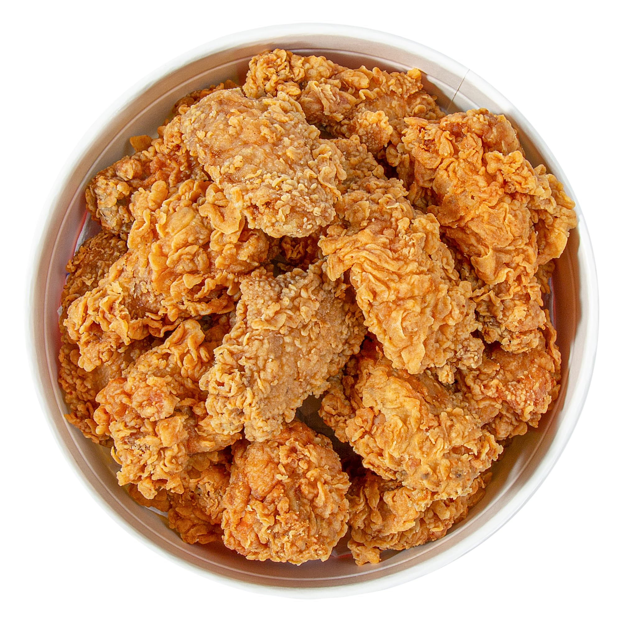 Restaurantware Bio Tek 130oz Chicken Buckets with Vented Lids - 100 Pack Greaseproof, Freezable Disposable Food Containers in Red & White - Ideal for Restaurants, Cafes, Takeout & Catering