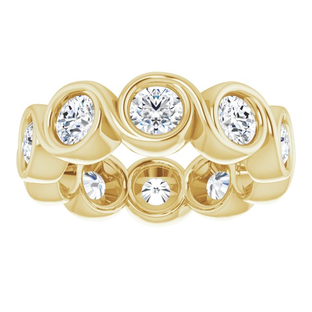 3.30 Carat Bezel Set Round Diamond Eternity Band for Women - Wedding, Anniversary & Special Occasion Jewelry Gift