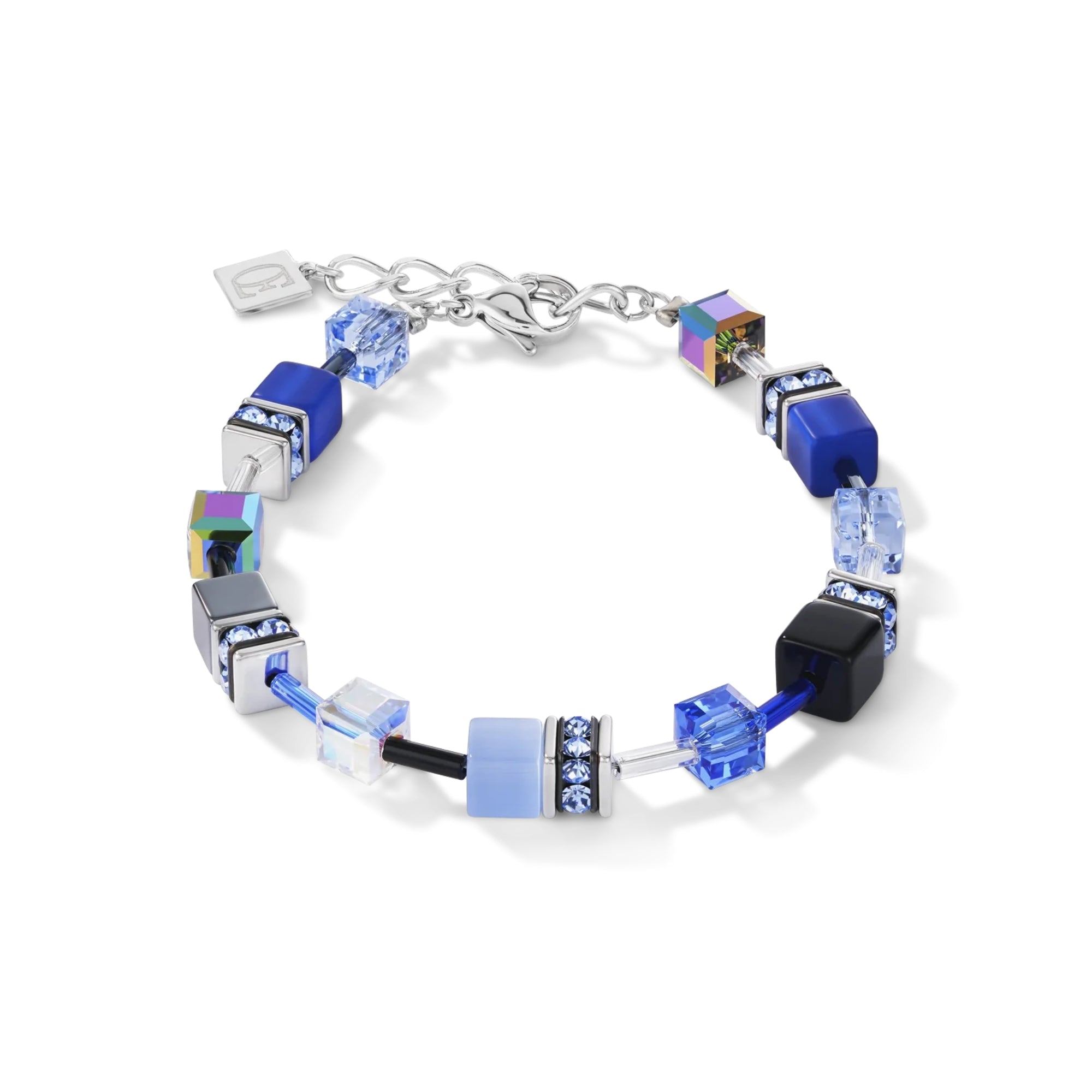 GeoCUBE Cobalt Blue Gemstone Bracelet for Women - Healing Crystal Jewelry for Meditation, Yoga & Positive Energy - Stylish Boho Accessory for Everyday Wear