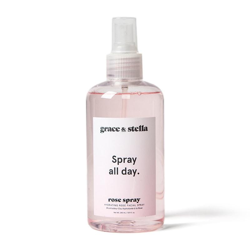 Grace & Stella All Day Rose Facial Mist - Hydrating & Refreshing Face Spray for Dry Skin, Makeup Setting & On-the-Go Skincare