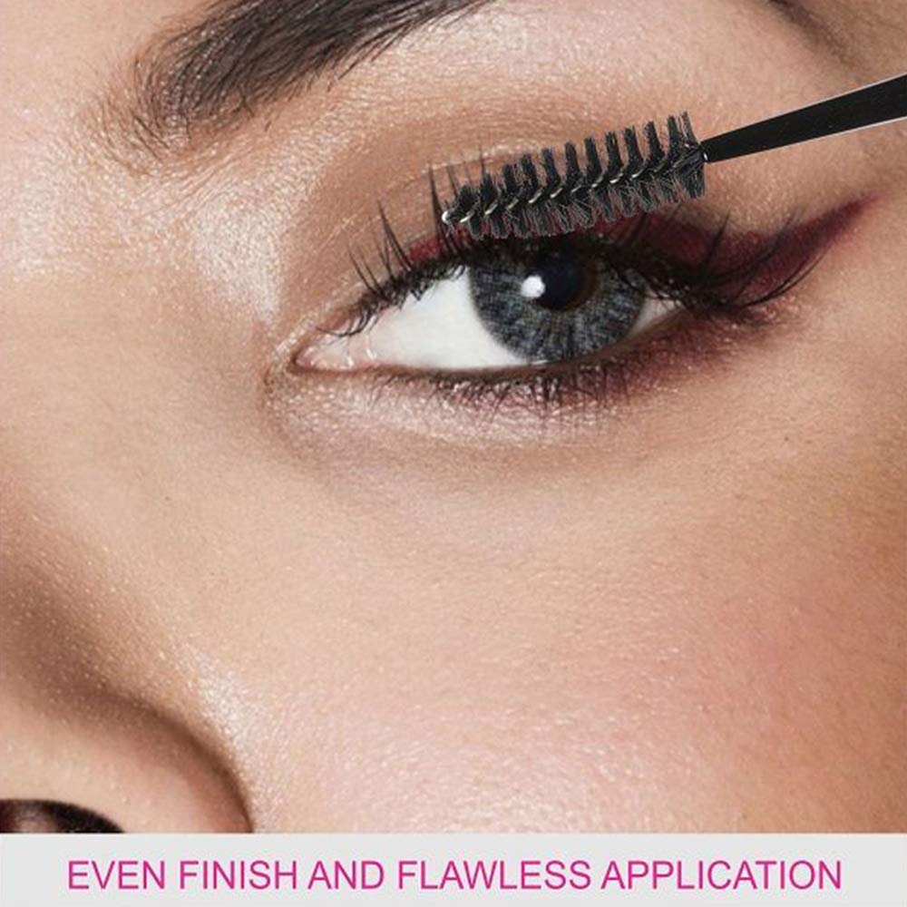 Disposable Soft Fiber Mascara Wands - Eyelash Extension & Eyebrow Makeup Brush (3 Pack, Black) | Perfect for Professional Salon Use & Home Makeup Application