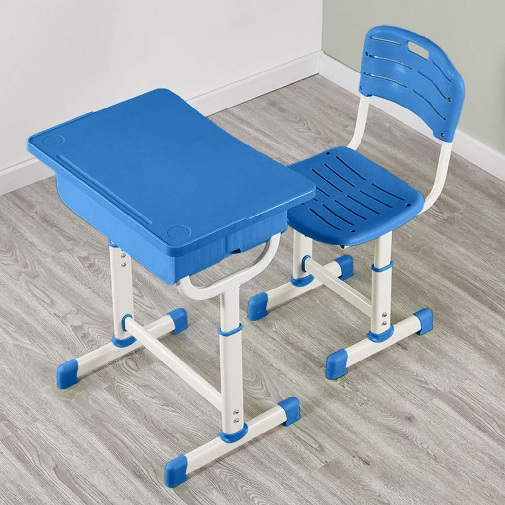 Kids Study Desk and Chair Set - Sturdy Children's Learning Table for Writing, Training & Homework - Adjustable School Student Desk & Chair Combo for Home, Classroom & Playroom