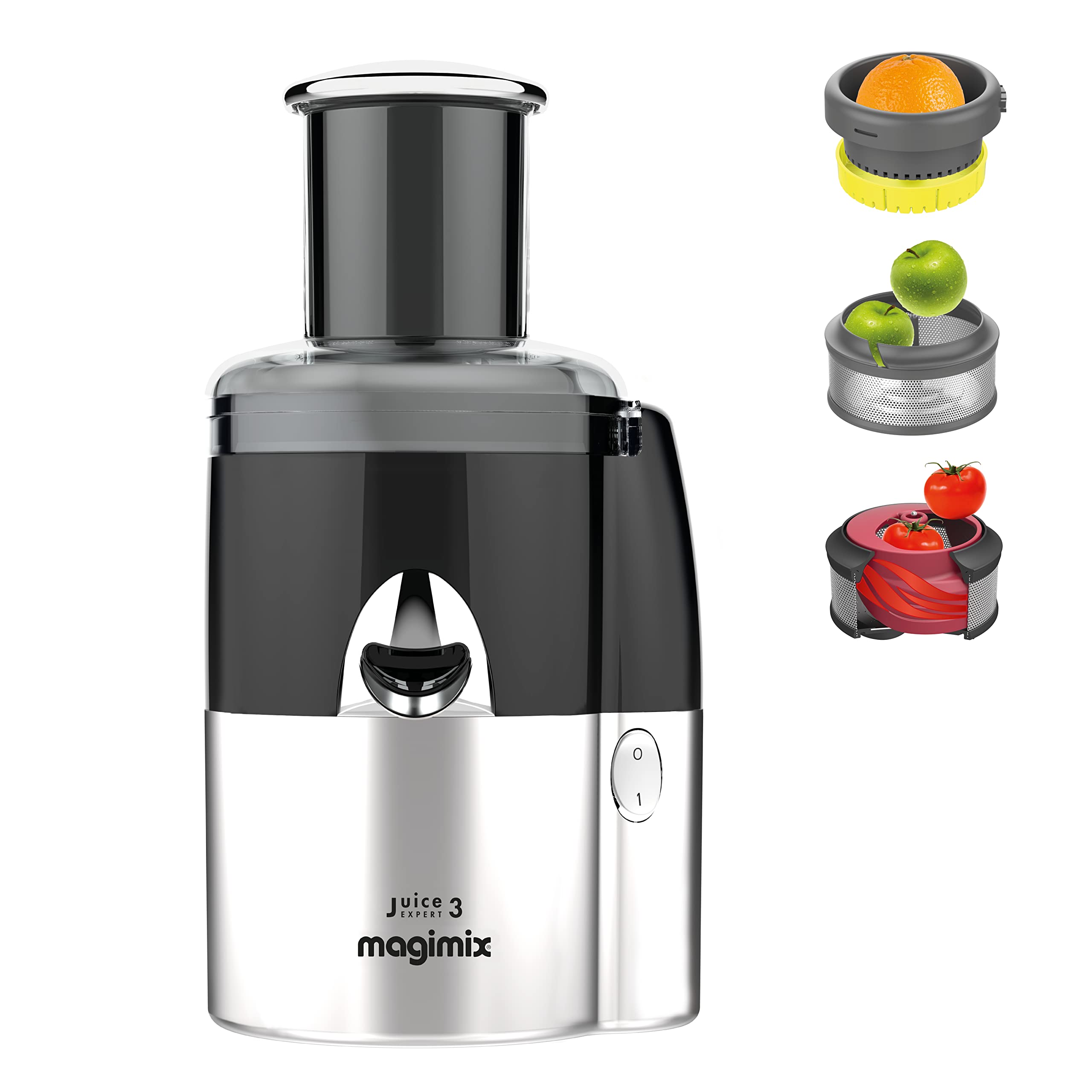 Magimix Juice Expert 3 Cold Press Juicer & Blender - Professional Smoothie Maker & Plant-Based Milk Machine - Easy Clean & Durable - Satin Black (Model 18082) - Perfect for Healthy Juicing, Vegan Diets & Home Kitchen Use
