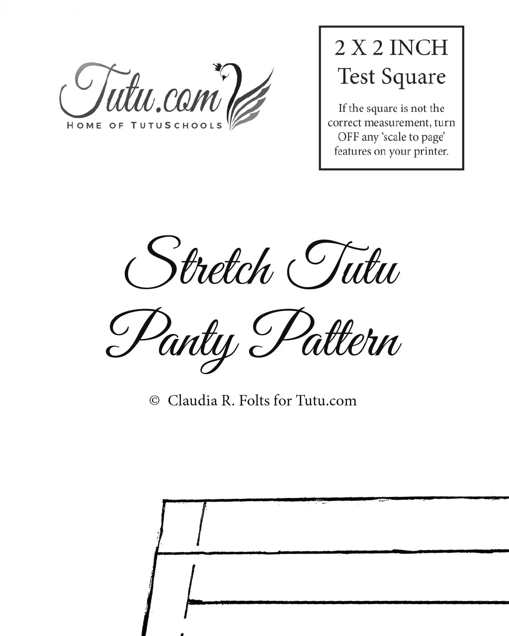 Adult Stretch Tutu Panty Sewing Pattern - DIY Ballet Dance Costume Underwear for Women & Girls - Perfect for Dance Performances, Cosplay & Theatrical Costumes