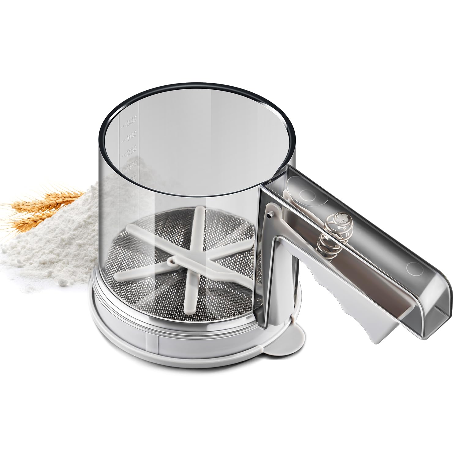 3 Cups Stainless Steel Flour Sifter - Double Layer Handheld Baking Sieve for Flour, Sugar Powder & Dry Ingredients | Perfect for Baking Cakes, Cookies & Pastries