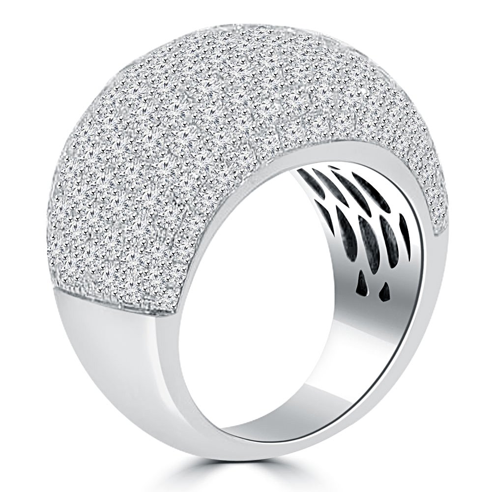 5.25 Carat Round Cut Diamond Anniversary Ring for Women in Platinum - Perfect for Engagement, Wedding & Special Occasions
