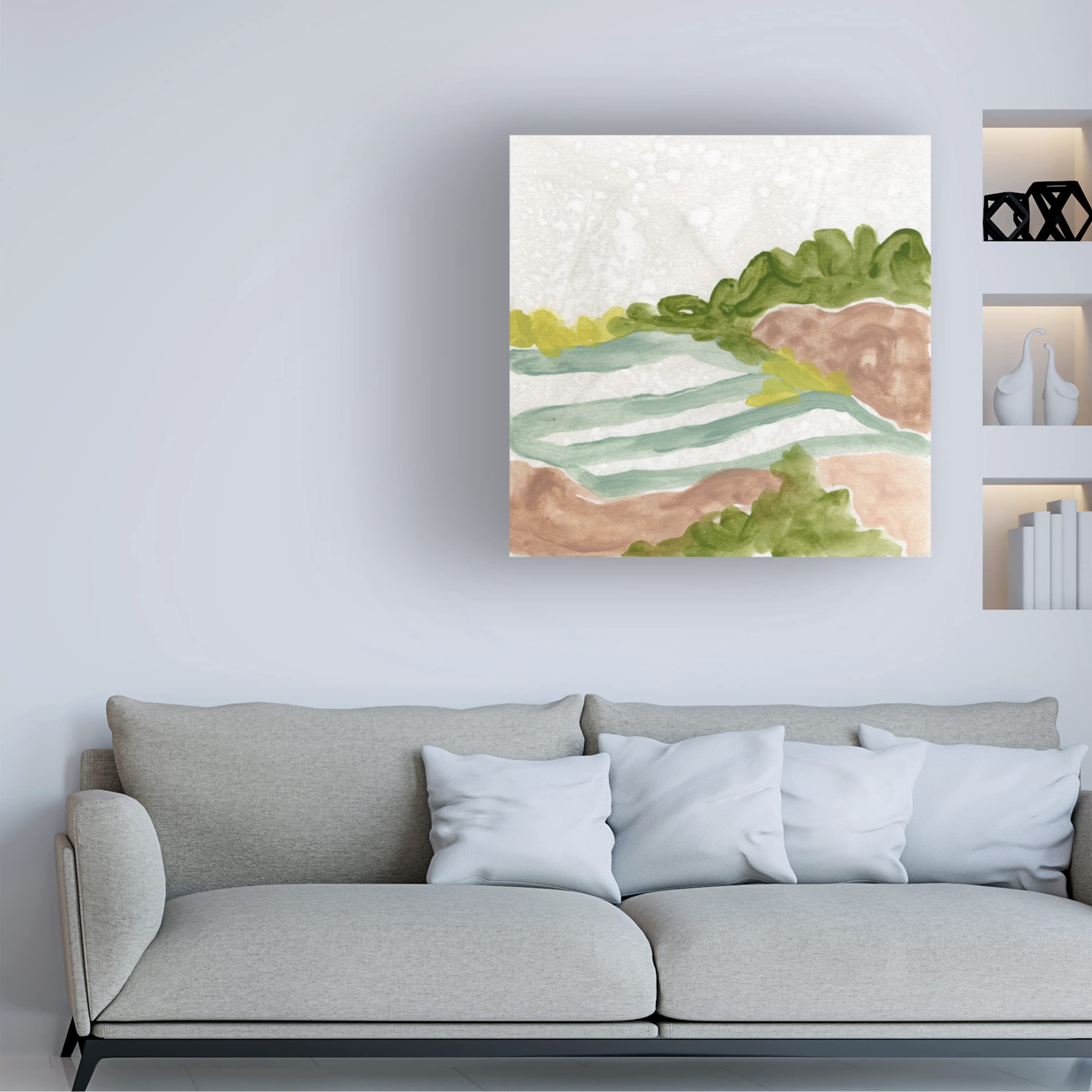 Trademark Fine Art 'Landscape Cameo VIII' Canvas Wall Art by June Erica Vess - Nature Inspired Home Decor for Living Room, Bedroom & Office