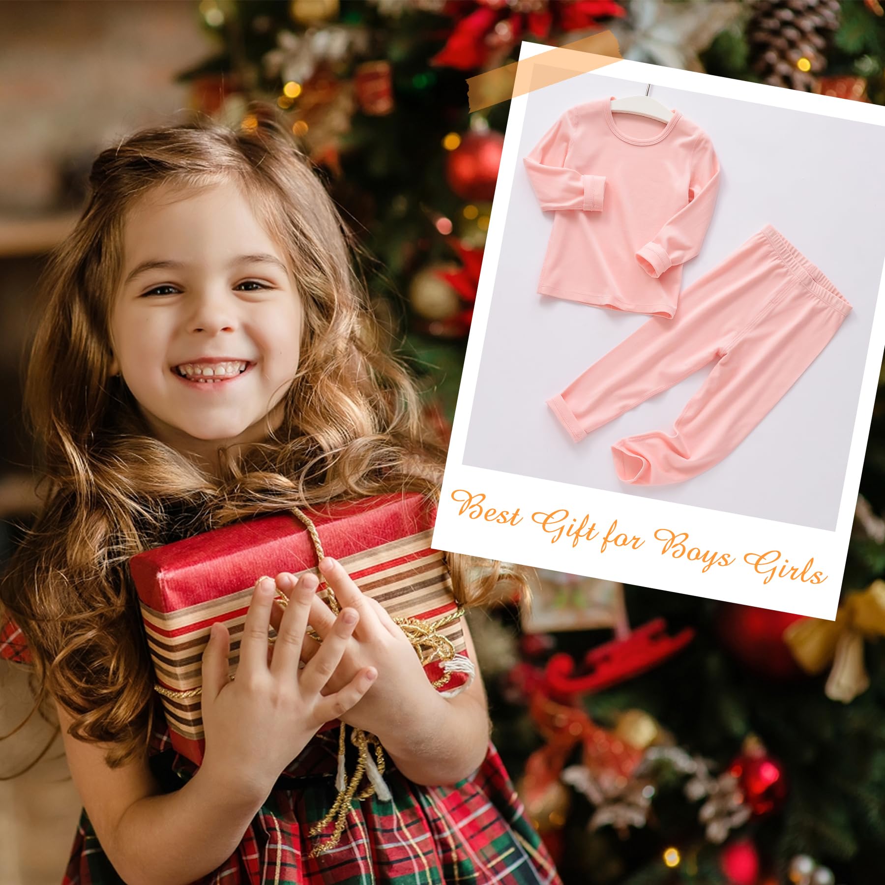 Zando Toddler Thermal Underwear Sets - Kids Base Layer Winter Warm Long Johns for Boys & Girls - Perfect for Cold Weather, Snow Play & Winter Outdoor Activities