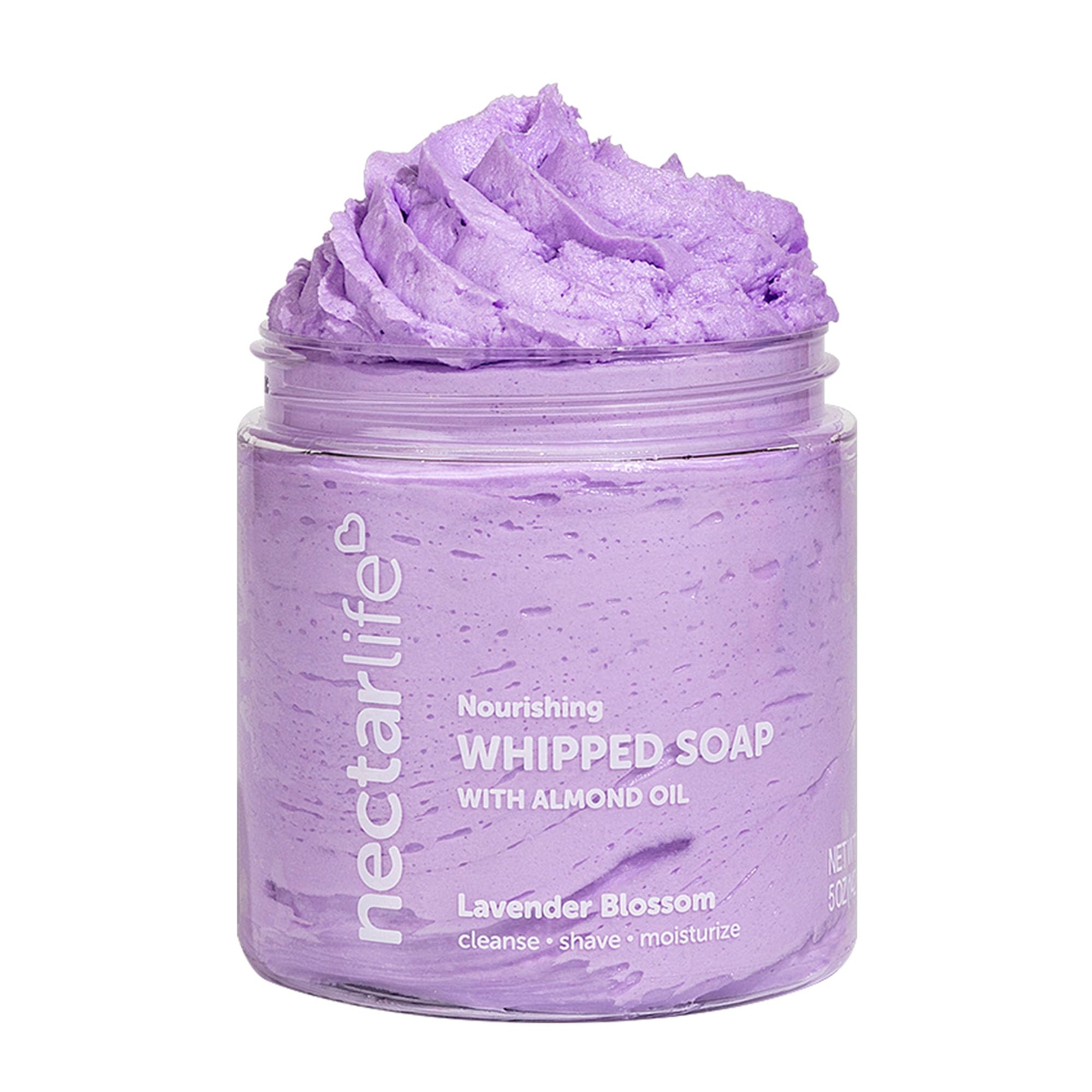 Nectar Life Whipped Soap & Shave Butter - 5oz Lavender Scented for Smooth Shaving & Skin Hydration | Perfect for Men's Grooming & Women's Skincare Routine