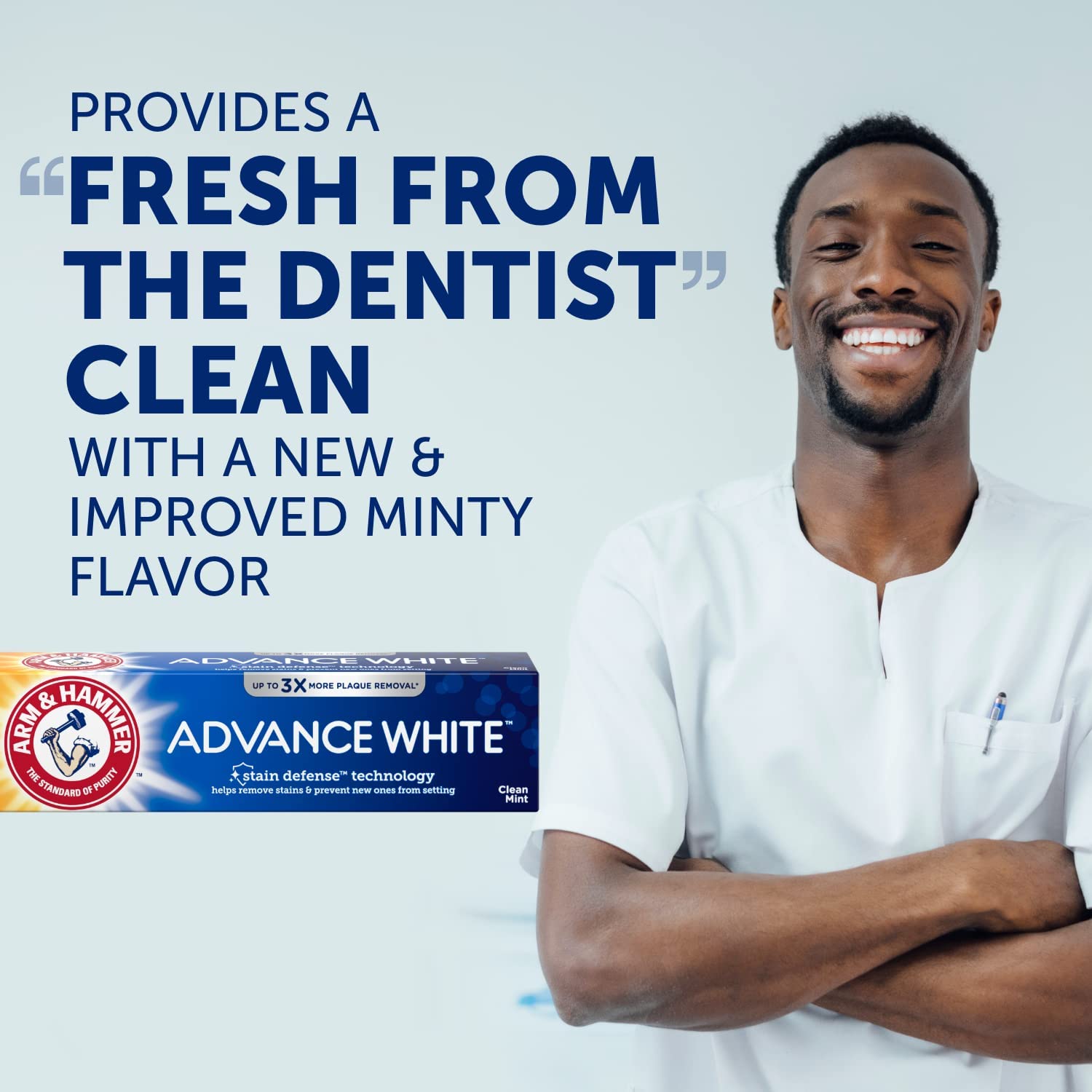 Arm & Hammer Advance White Extreme Whitening Toothpaste, Clean Mint Flavor, 6 Oz (Pack of 8) - Fresh Breath & Stain Removal for Daily Oral Care - Perfect for Home, Travel & Office Use