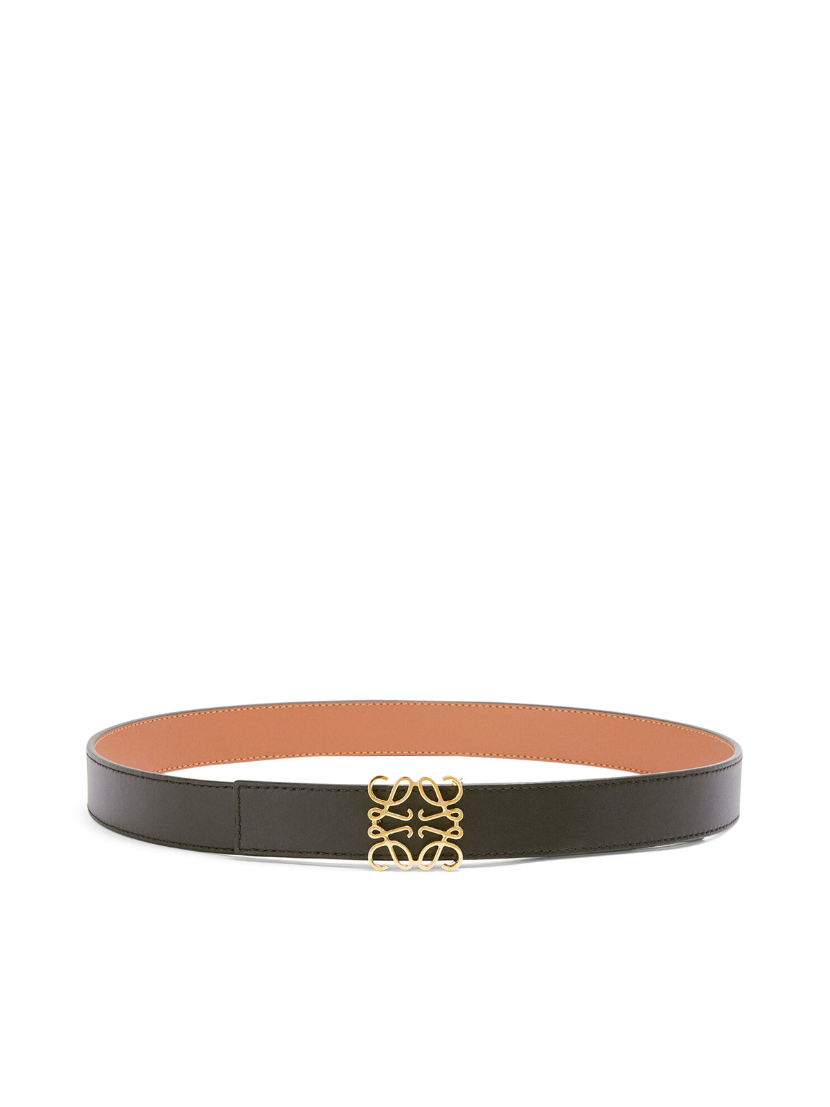 Premium Smooth Calfskin Anagram Belt for Men & Women - Stylish Adjustable Leather Waistband for Casual, Office & Formal Wear