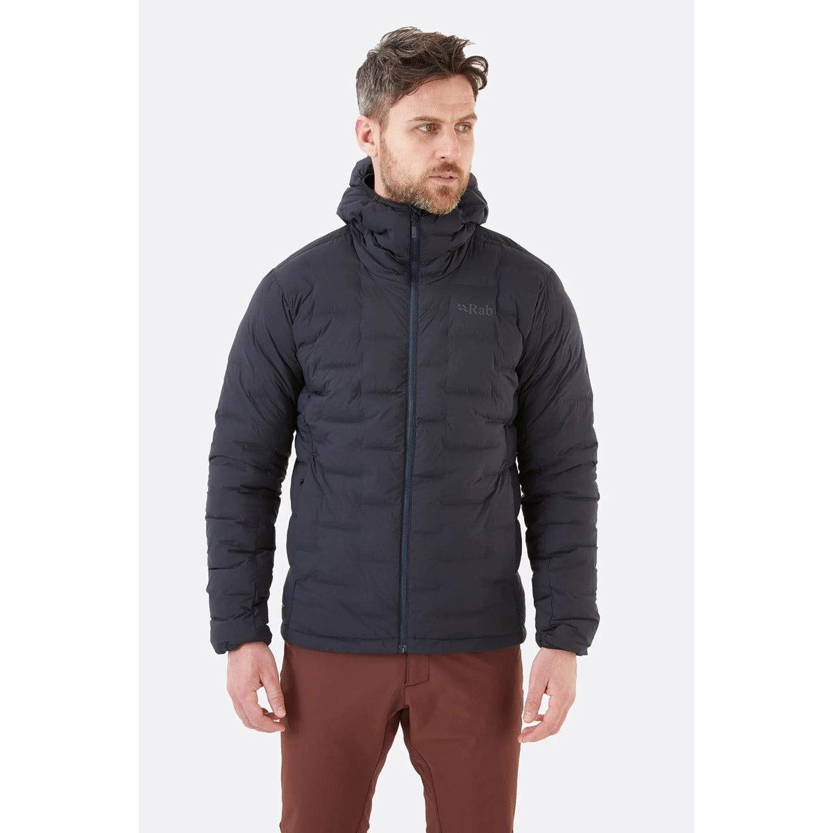 Men's Lightweight Stretch Down Hooded Jacket - Warm Winter Coat for Outdoor Activities & Casual Wear