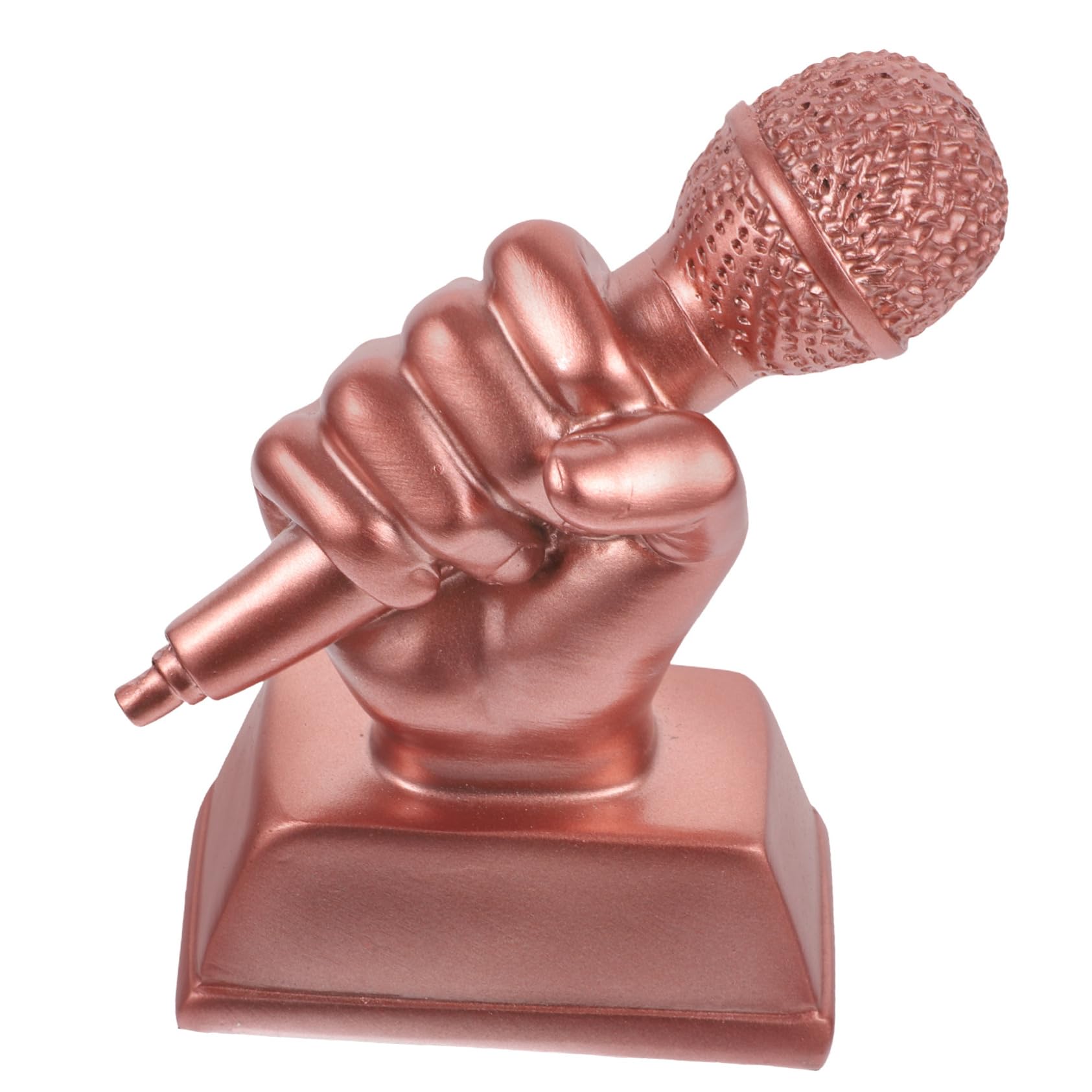 INOOMP 4-Piece Resin Trophy Set - Mini Microphone Singing Competition Awards, Gold Decorated Children's Prize for Music Contest Gifts | Perfect for Talent Shows, School Events & Award Ceremonies