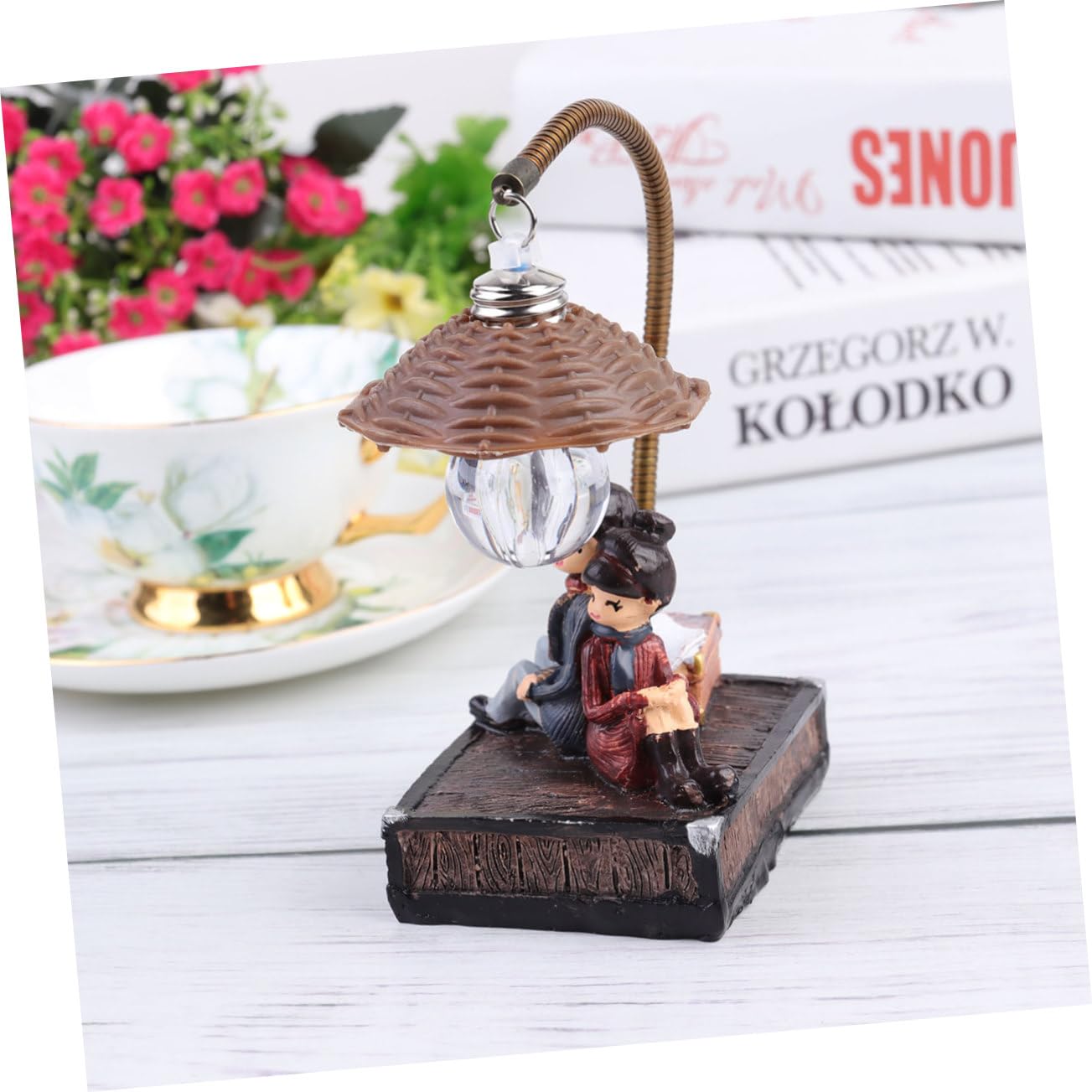WHAMVOX Romantic Couple Night Light - Handmade Resin Art Lamp for Bedroom, Living Room, Study - Perfect Anniversary Gift for Her, Wedding Decor & Valentine's Day Present - Creates Cozy Ambiance for Date Nights & Relaxation
