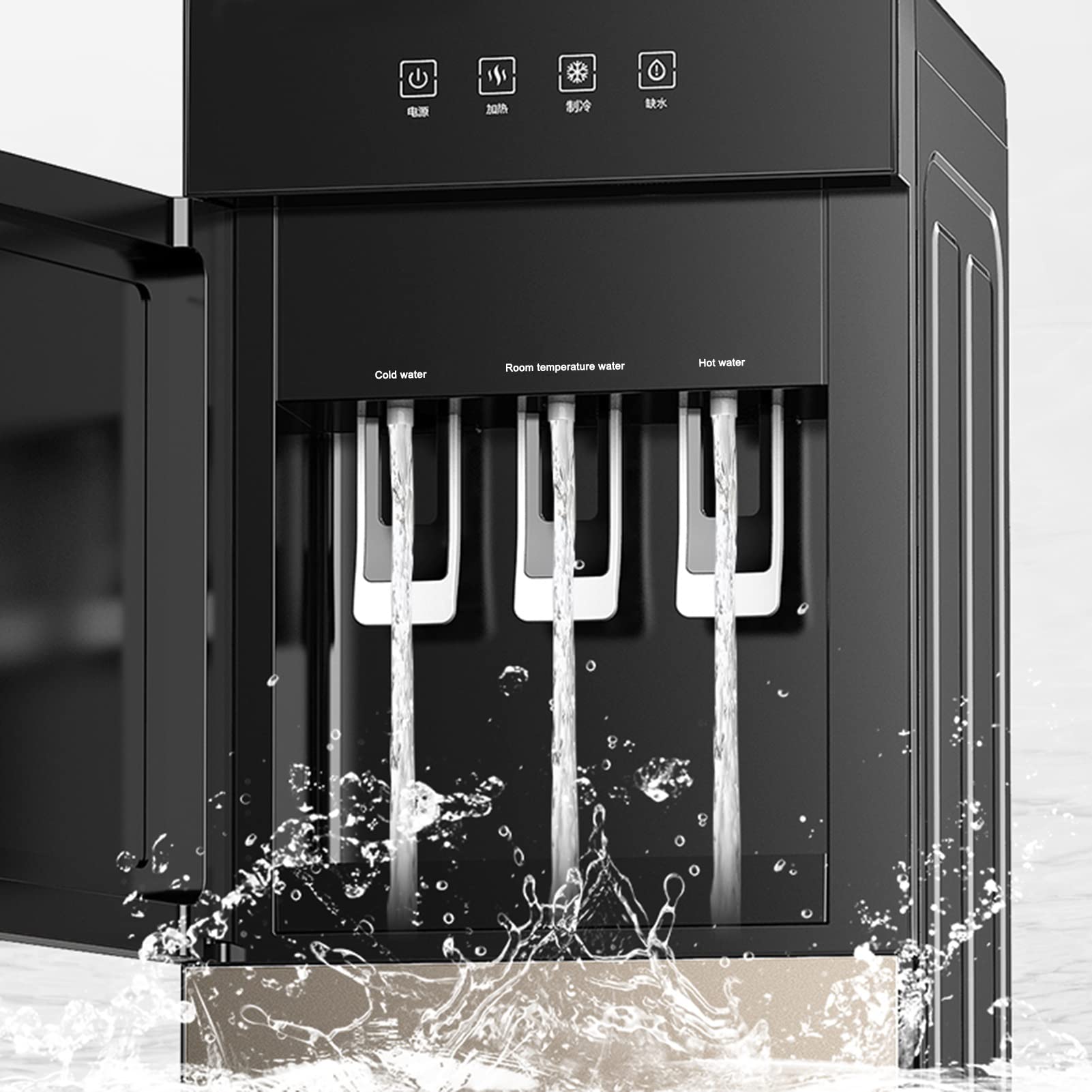 3-in-1 Hot & Cold Water Dispenser with Built-in Cup Holder - Bottom Loading Design for Home, Office & Bar Use - Perfect for Dorm Rooms, Kitchens and Workplaces