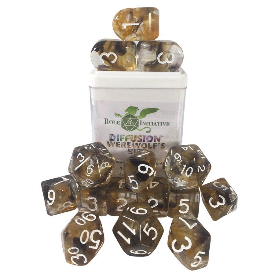 15-Piece Werewolf Bite Dice Set with Arch d4 - Perfect for Dungeons & Dragons, RPG Gaming & Tabletop Adventures