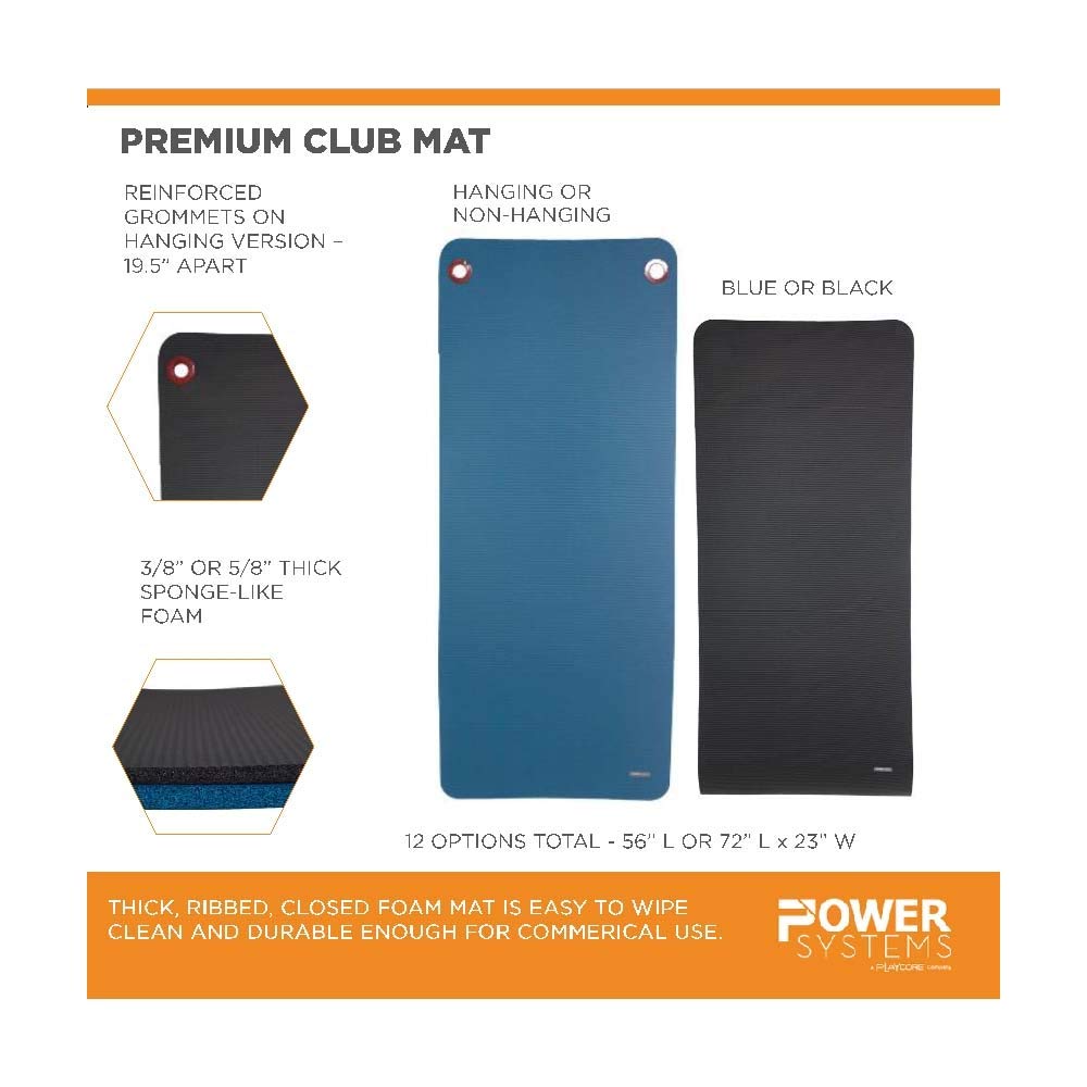 Premium Hanging Exercise Mat for Home & Gym - Power Systems High-Density Foam for Yoga, Pilates, and Aerial Fitness - Perfect for Small Spaces & Apartment Workouts