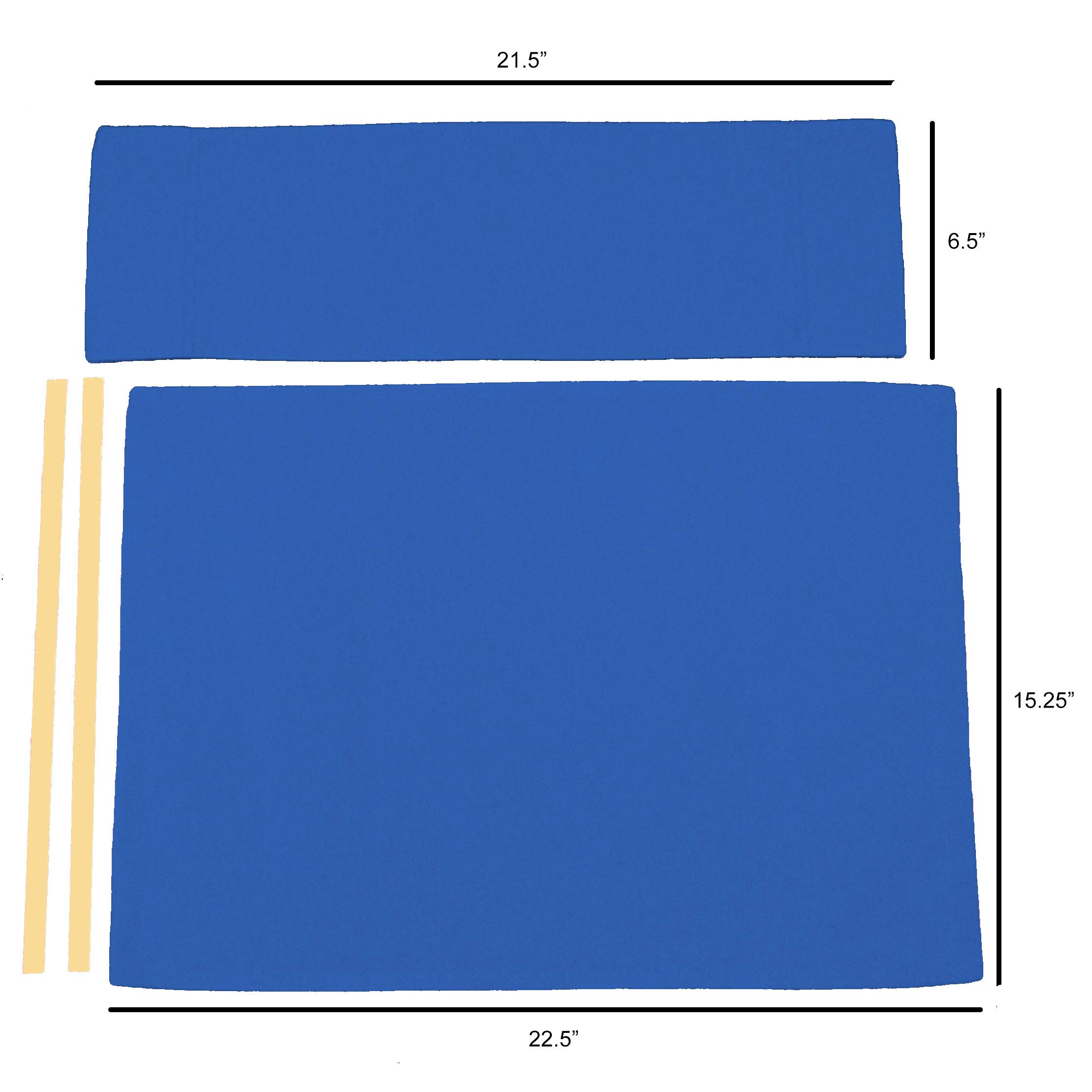 Sunbrella Directors Chair Replacement Cover - Flat Stick Style in Mediterranean Blue - Perfect for Outdoor Patio, Beach, and Poolside Relaxation