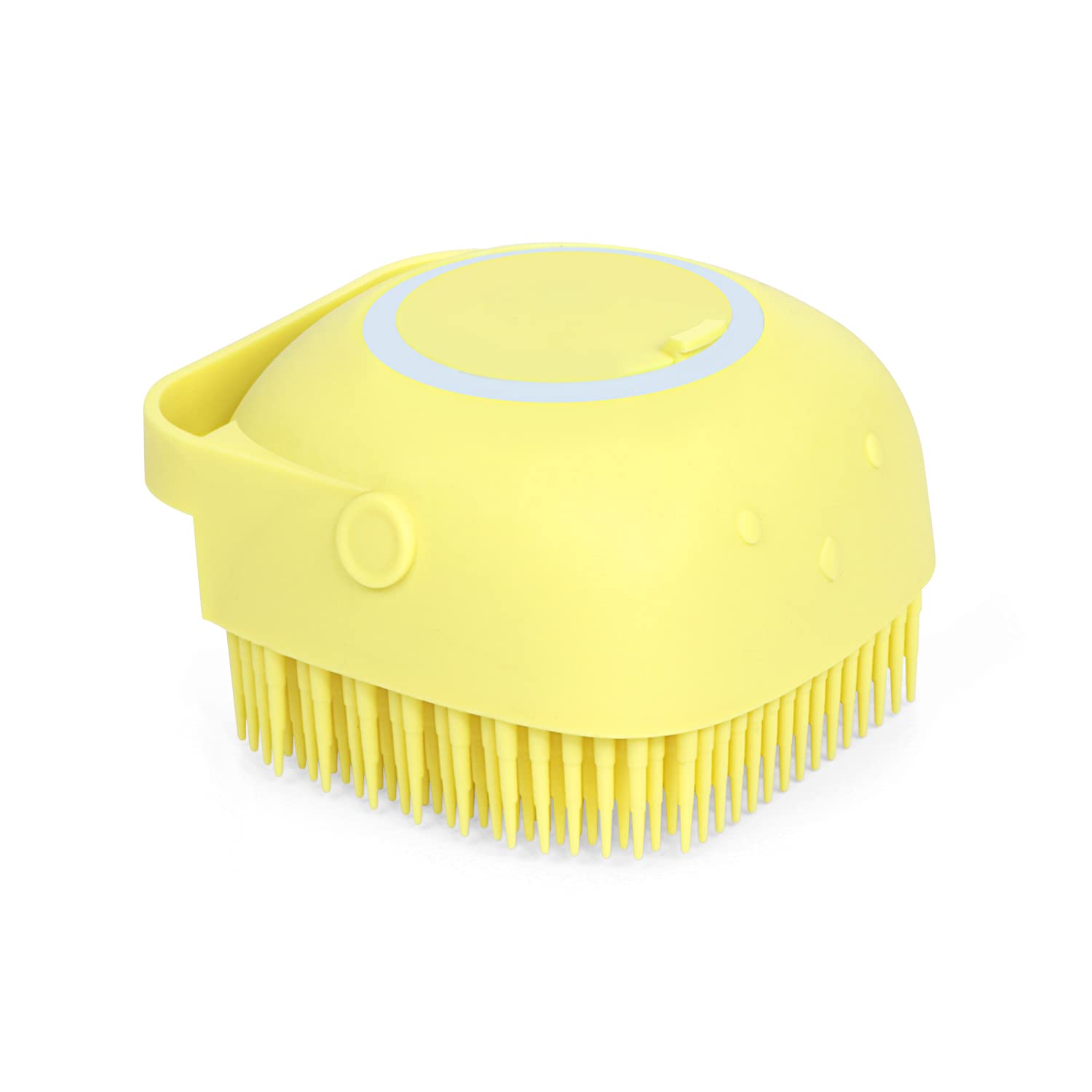 PRIONSA - Silicone Shower Brush with Shampoo & Shower Gel Dispenser | Exfoliating Bath Scrubber for Smooth Skin | Handheld Body Brush for Spa, Massage & Relaxation at Home