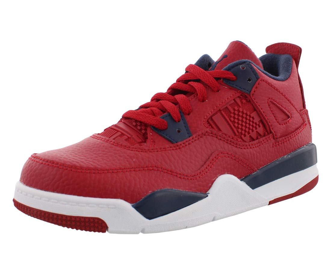 Nike Jordan 4 Retro PS Kids Basketball Shoes BQ7669-617 - Comfortable Sneakers for Little Boys & Girls - Perfect for School, Playground & Casual Wear