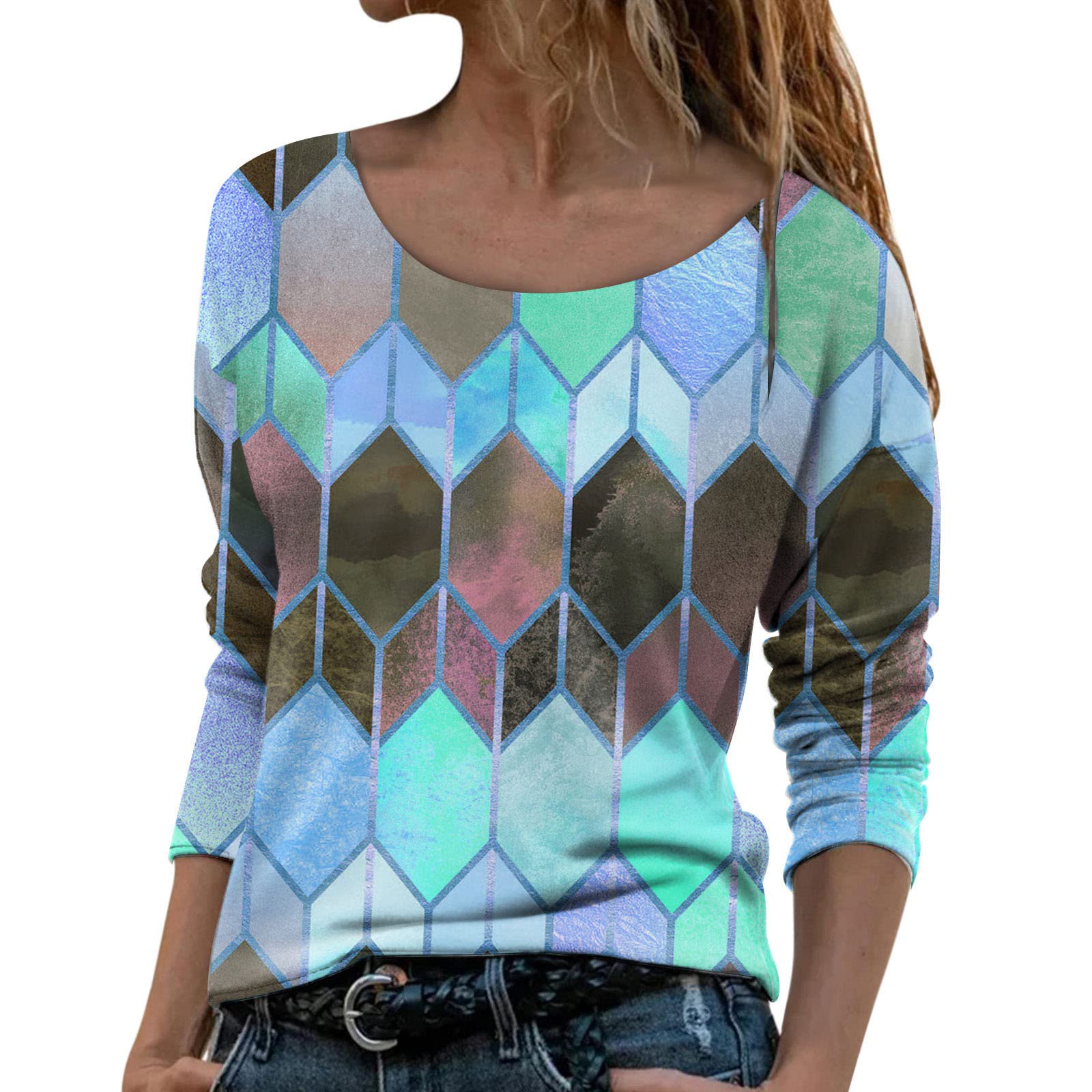 Trendy 2022 Fall Floral Graphic Tee Shirt for Women - Casual Long Sleeve O-Neck Blouse, Plus Size Tops | Perfect for Autumn Outfits, Date Nights & Weekend Casual Wear