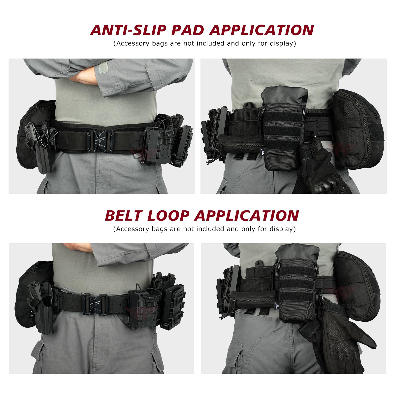 YAKEDA Tactical Battle Belt - Quick Release Military Belt for Men, Padded Nylon Duty Belt with Inner Belt & Anti-Slip Design - Perfect for Airsoft, Hunting, Hiking & Outdoor Activities