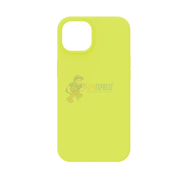 iPhone 14 Slim Soft Silicone Shockproof Case - Fluorescent Yellow | Protective Cover for Everyday Use, Gym & Outdoor Activities