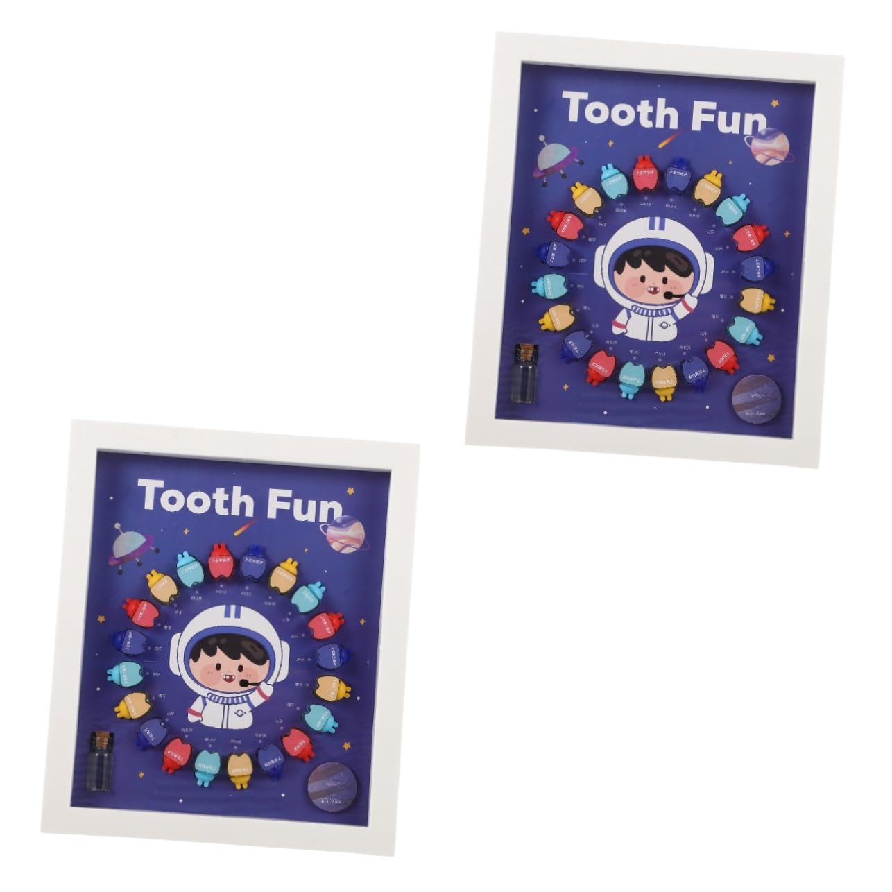 UPKOCH 2-Pack Kids Tooth Keepsake Box - First Tooth Organizer & Baby Teeth Saver with Plastic Case - Perfect for Baby's First Tooth, Tooth Fairy Gifts, and Childhood Memory Preservation