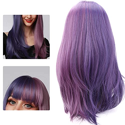 Long Curly Wavy Wigs for Women - High Density Heat Resistant Synthetic Hair Weave Full Wigs (#8) - Perfect for Cosplay, Parties & Daily Styling