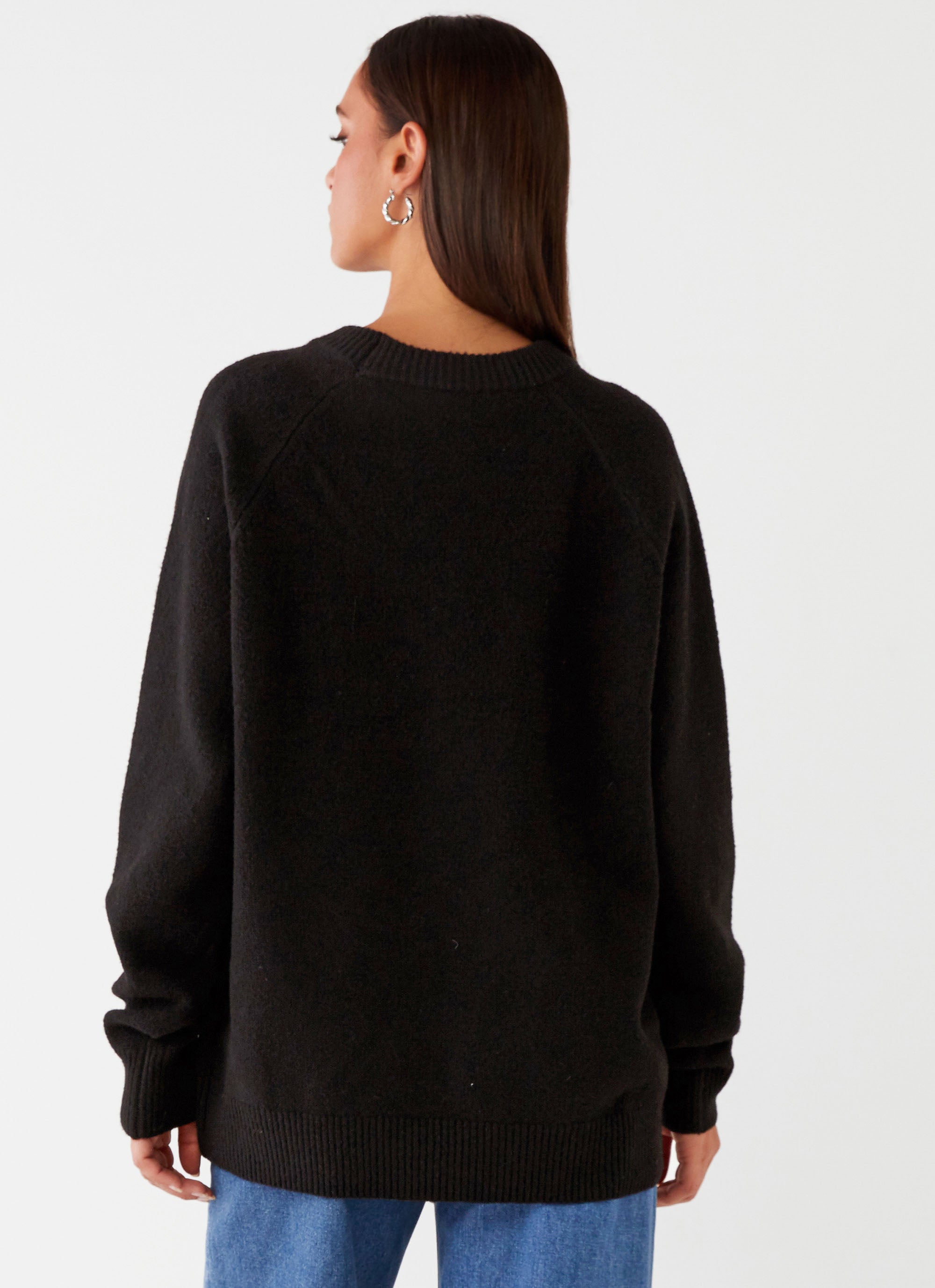 Gracie Mae Black Sweater for Women | Cozy Knit Pullover | Perfect for Fall & Winter Outfits