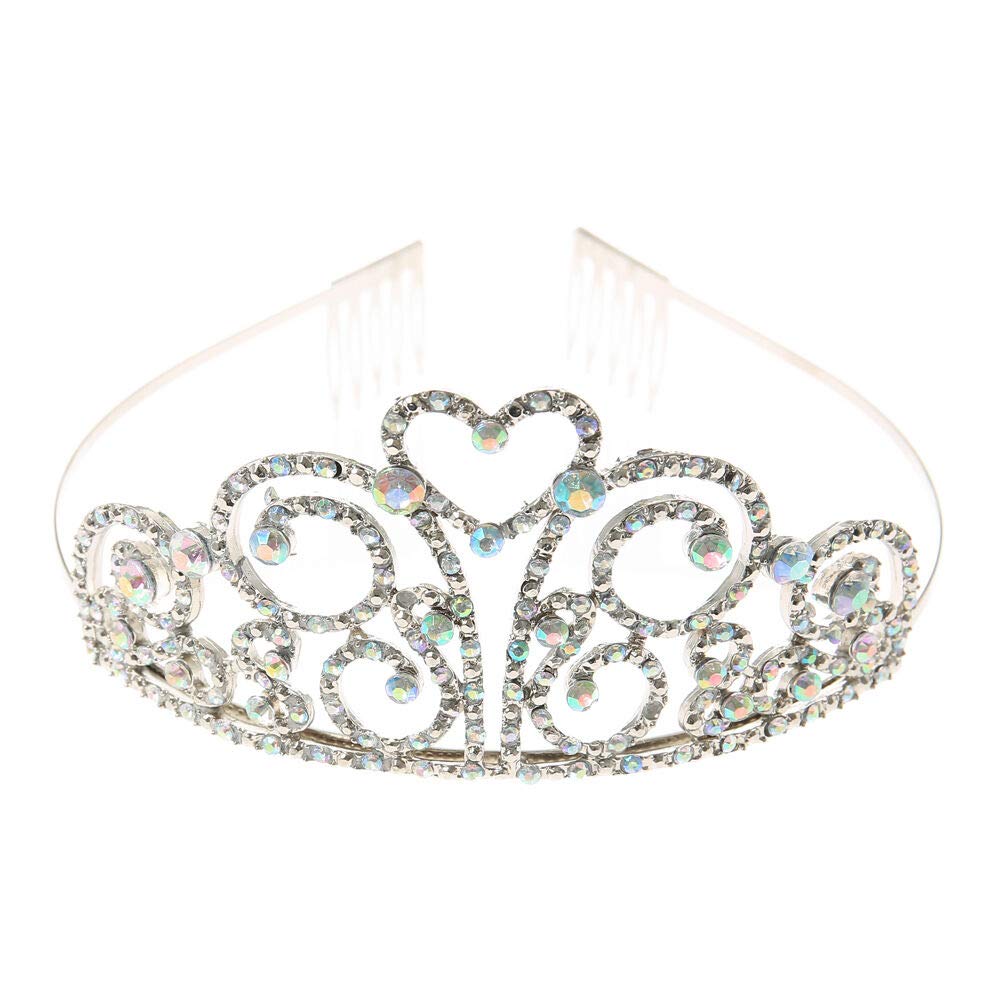 Claire's Sparkling Princess Tiara for Girls - Elegant Birthday Party Crown, Wedding Accessory & Dress Up Play Jewelry