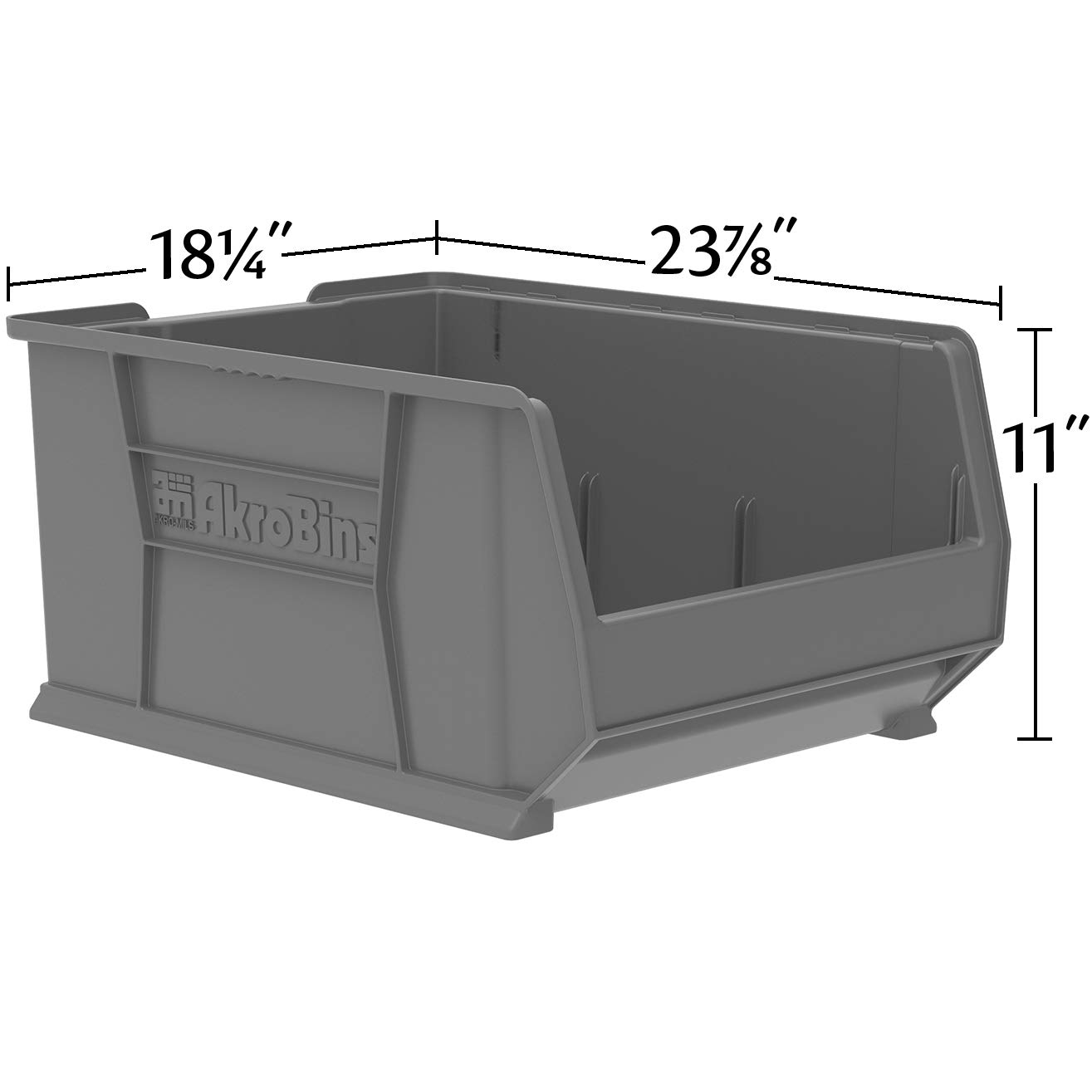 Super-Size Akro-Mils 30289 AkroBins Plastic Storage Containers - 24x18x12 Inch Stackable Organizer Bins for Garage, Classroom & Warehouse - Yellow (1-Pack) - Perfect for Tool Storage, Office Supplies & Bulk Item Organization