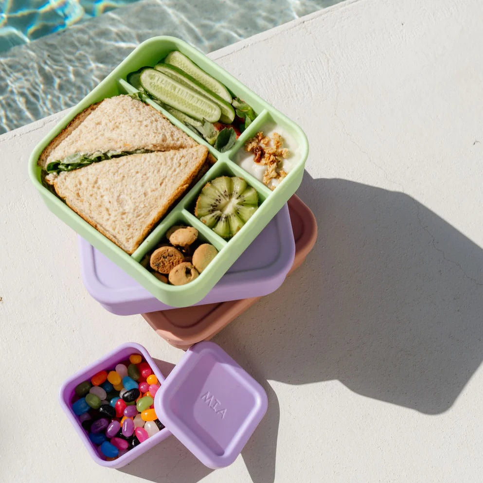 Eco-Friendly BIG Silicone Lunch Box - Reusable Food Storage Container for Work, School & Picnics - BPA-Free Lime Green (Zero Waste Lifestyle)