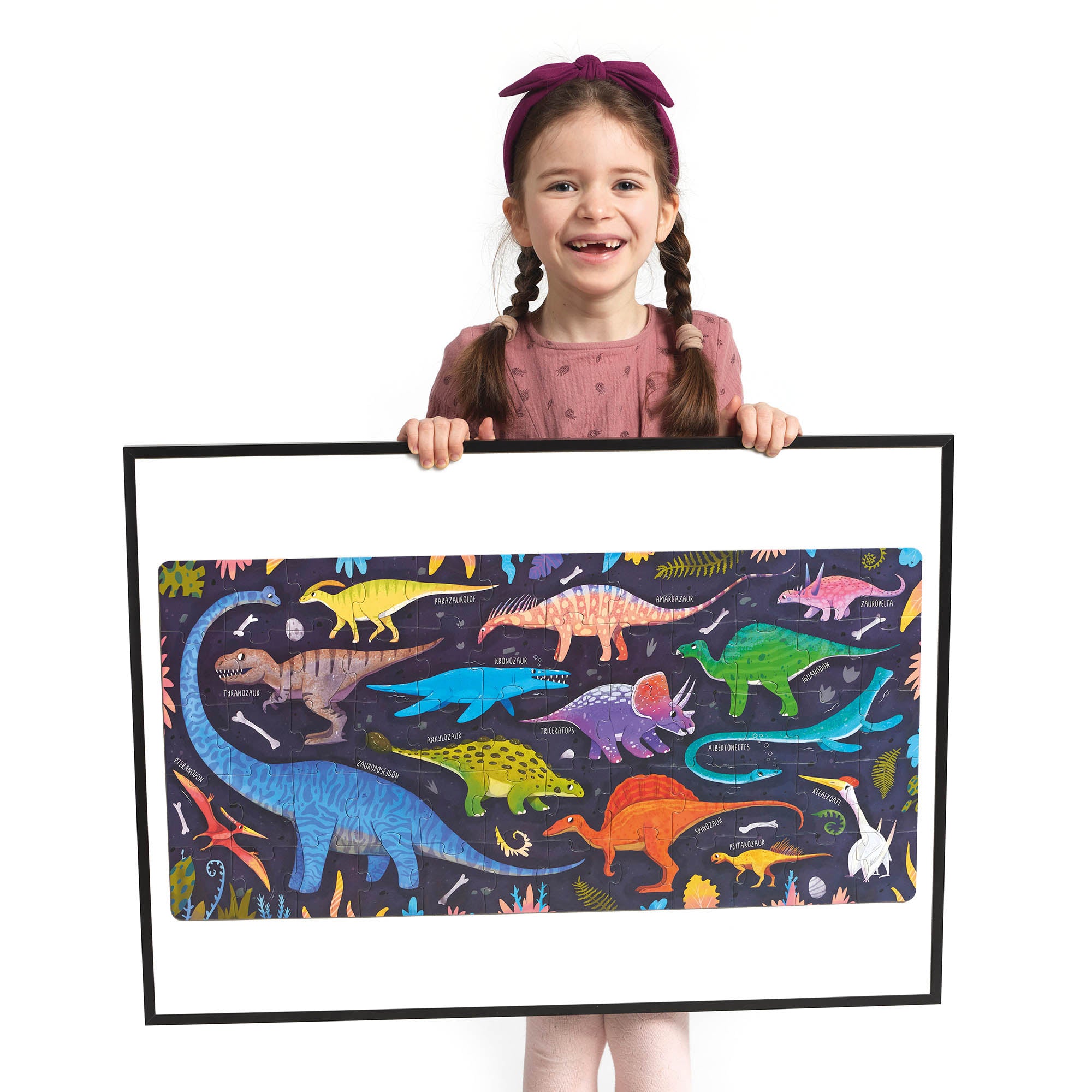 Banana Panda I Love Dinosaurs Puzzle - 60 Piece Jigsaw Puzzle for Kids | Dinosaur Toys for Boys & Girls | Perfect for Birthday Gifts & Educational Play