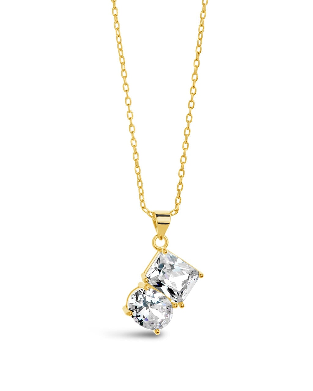 Elegant Marla CZ Toi et Moi Necklace & Cocktail Ring Set - Sterling Silver Bridal Jewelry for Women | Perfect for Weddings, Anniversaries & Special Occasions