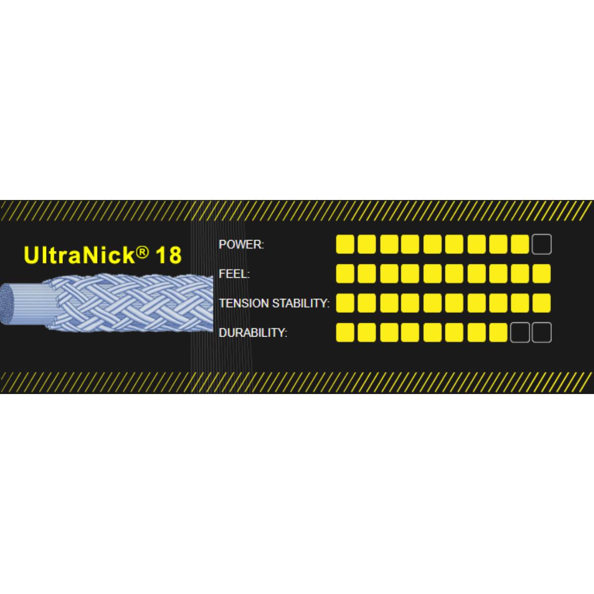 Ashaway UltraNick 18 Squash String Reel (660ft/200m) - High Performance Badminton & Squash Racket String - Durable Blue Polyester String for Enhanced Power & Control - Perfect for Competitive Play & Training